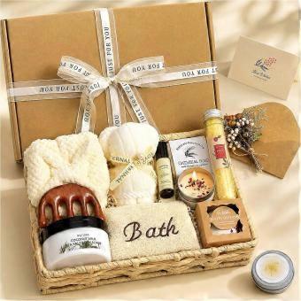 Birthday Gifts for Women,14Pcs Spa Bath Pamper Hamper Gifts Set for Her
Self Care Gift Basket,Massage Oil,Candle,Bath Salts,Soap,Body Scrub,_yzae