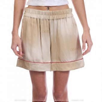 Off-White Womens/Ladies Viscose Debossed Pyjama Shorts