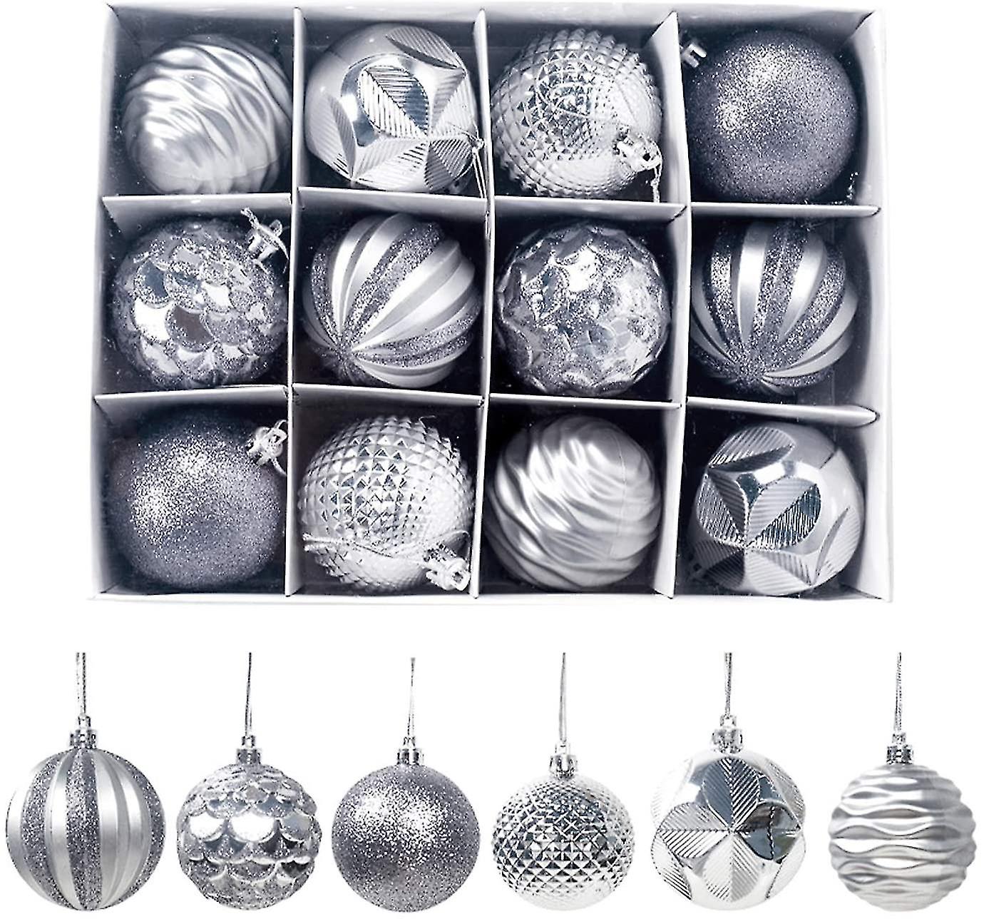 Christmas Tree Balls Christmas Decor Pack Of 12 Party Decor(gold) T