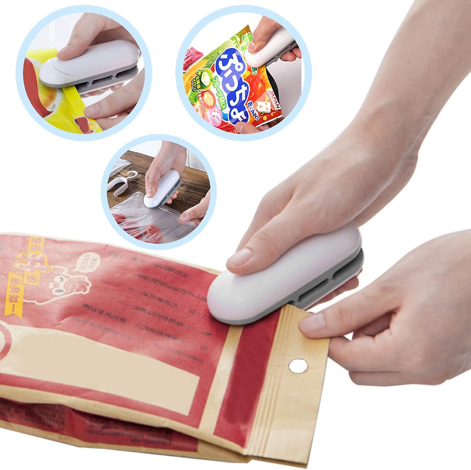 Mini Selladora De Bolsas 2 En 1 | Sellado Térmico Y Corte | Recargable Por USB | Ideal Para Alimentos Y Snacks