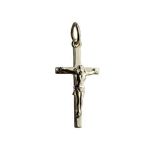 18ct Gold 25x14mm solid block Crucifix Cross