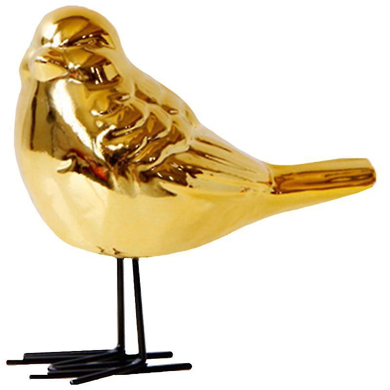 14.8X14cm Golden Posters, Prints, & Visual Artwork Creative Desktop Craft Modern Ceramic Bird Lifeli