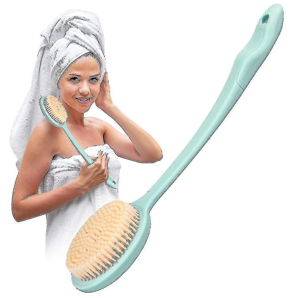 فرشاة الظهر فرشاة حمام مع مقبض طويل، فرشاة الجسم للاستحمام وحمام، الرطب و