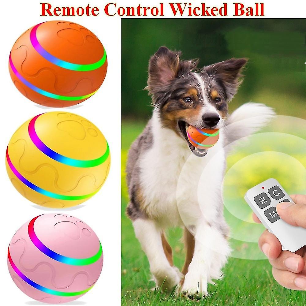 Interactive Dog Toy,wicked Led Ball Electric Jumping Rotating Ball For Dog Cat Indoor Playing With Usb Recharge