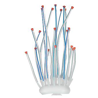 Acuario de Simulación Fluorescente De Coral Artificial De Silicona Pecera De 2 Colores Decoración De TuboAzul 20x8cm
