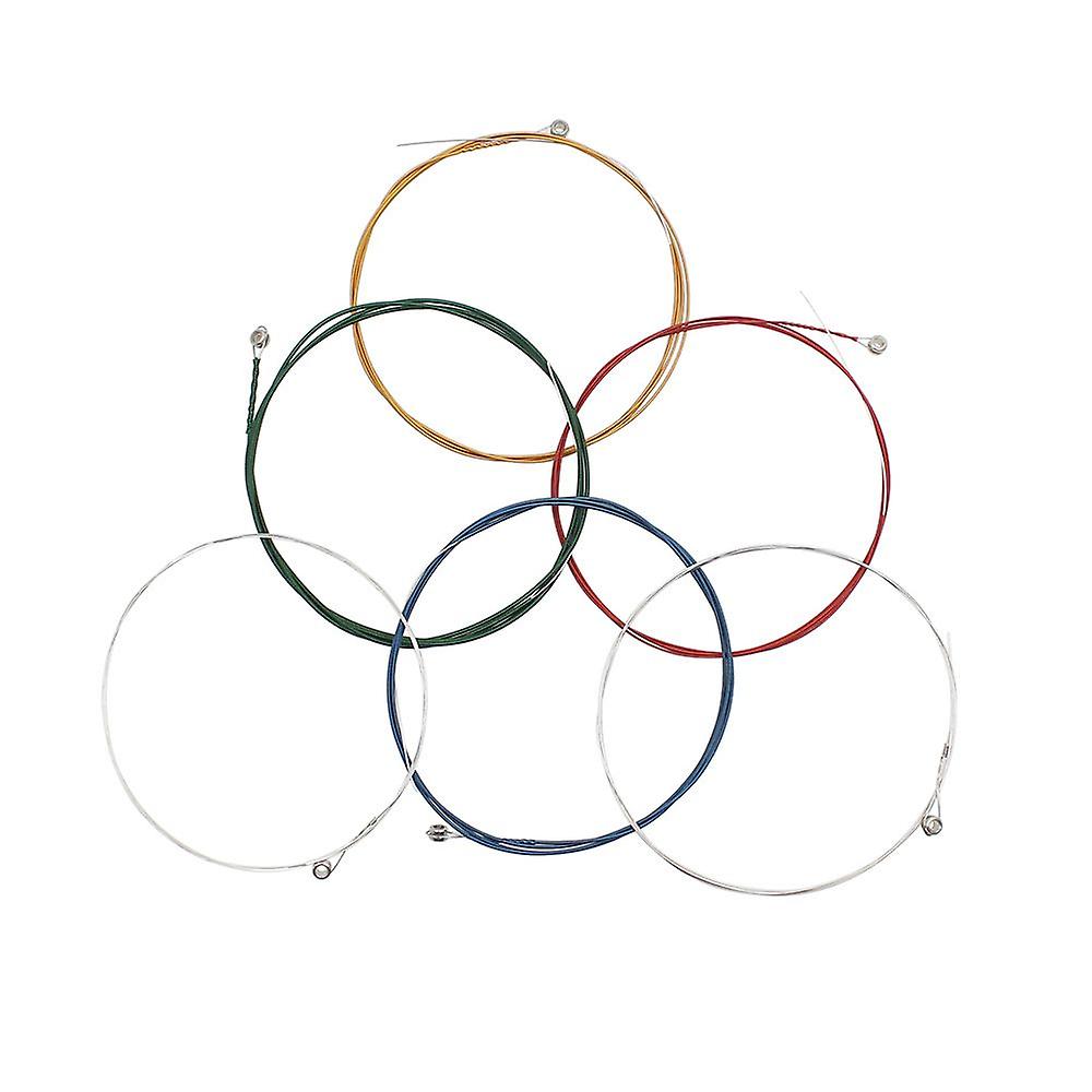 6pcs Set Durable Multicolor Replacement Strings Acoustic Guitar Accessories