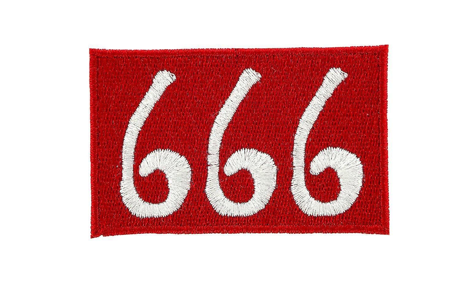 Patch Scusson Brode Thermocollant 666 Biker Biker Satan Red