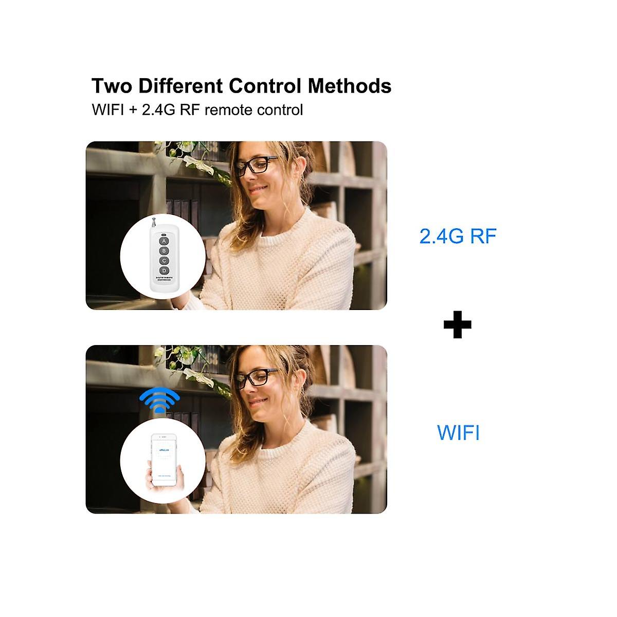 Smart WiFi Bluetooth Switch Relay Module+Remote 7-32V on Off Controller 4CH 2.4G WiFi Remote for A