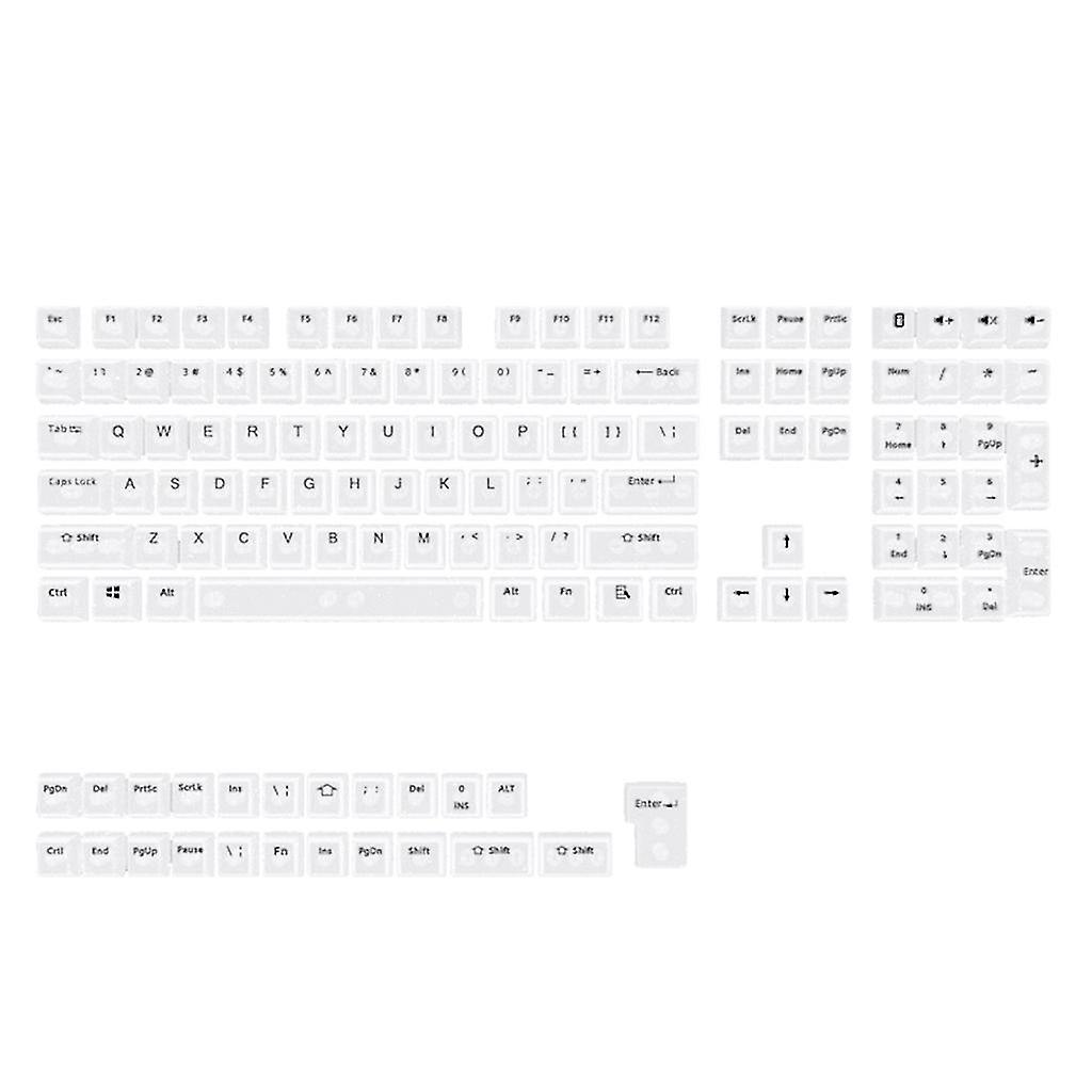 130 Keycaps Wear Resistant Ice Crystal Keycap Backlit Keycaps Set Mda Height