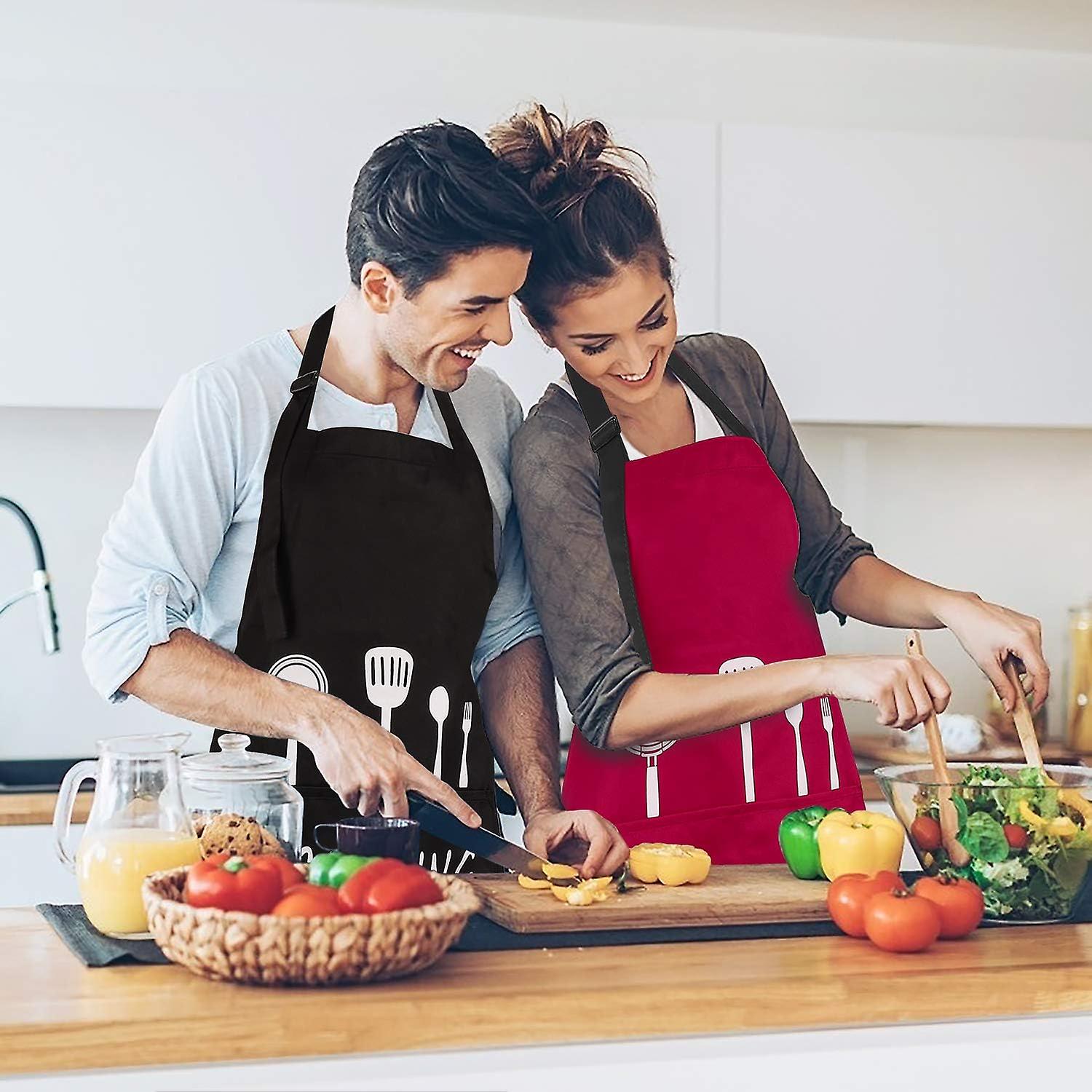 2 buc șorț de gătit unisex șorț impermeabil șorț guler reglabil șorț de ospătar profesional șorț de coacere șorț grătar șorț cu salopă