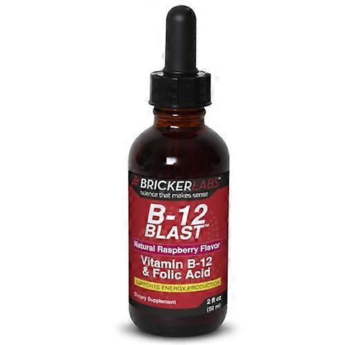Bricker Labs B-12 Blast Methycobalamin, Raspberry 2 fl oz (Pack of 3)