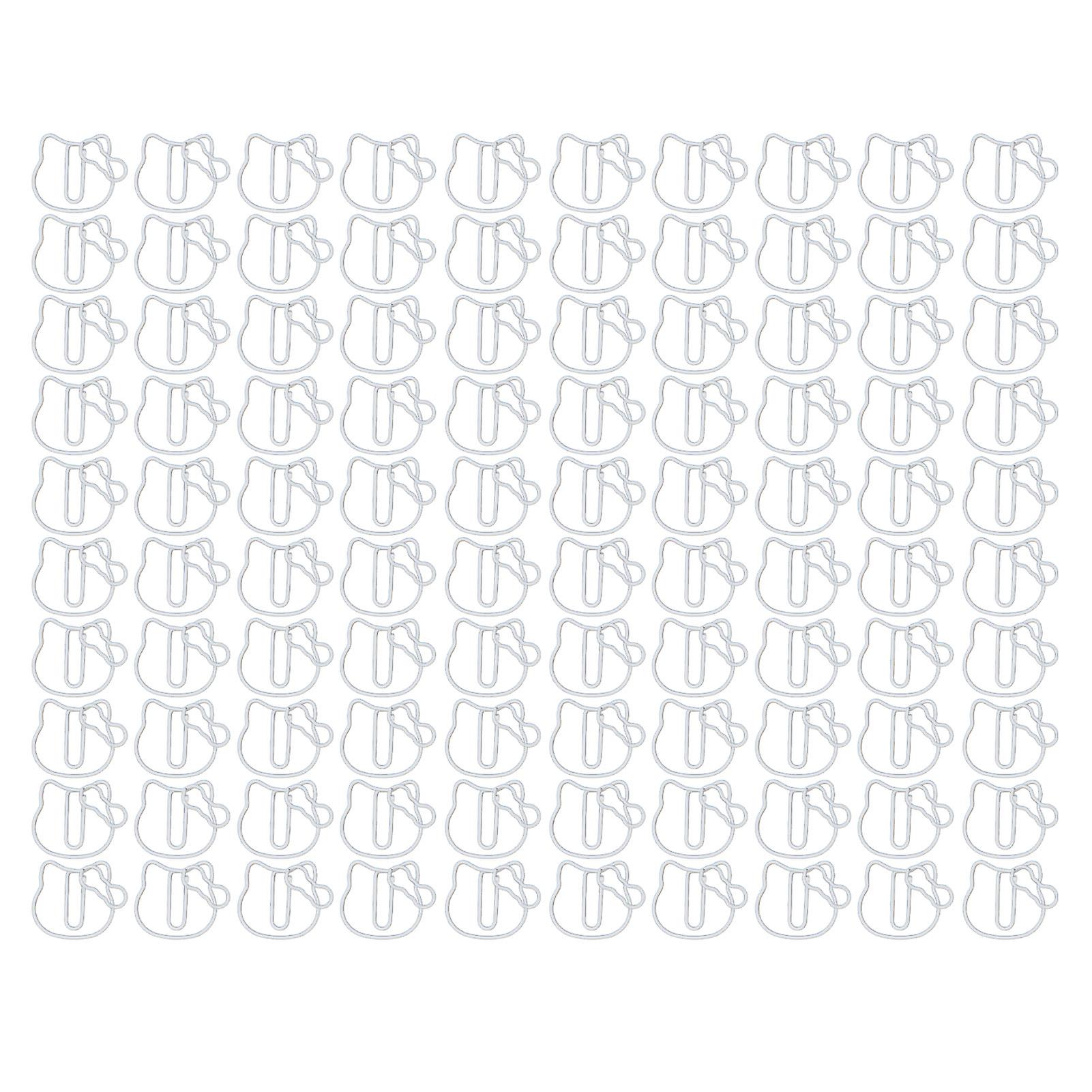 100PCS Cat Shaped Paper Clips - Slip-Resistant Organizers for Documents and Notes