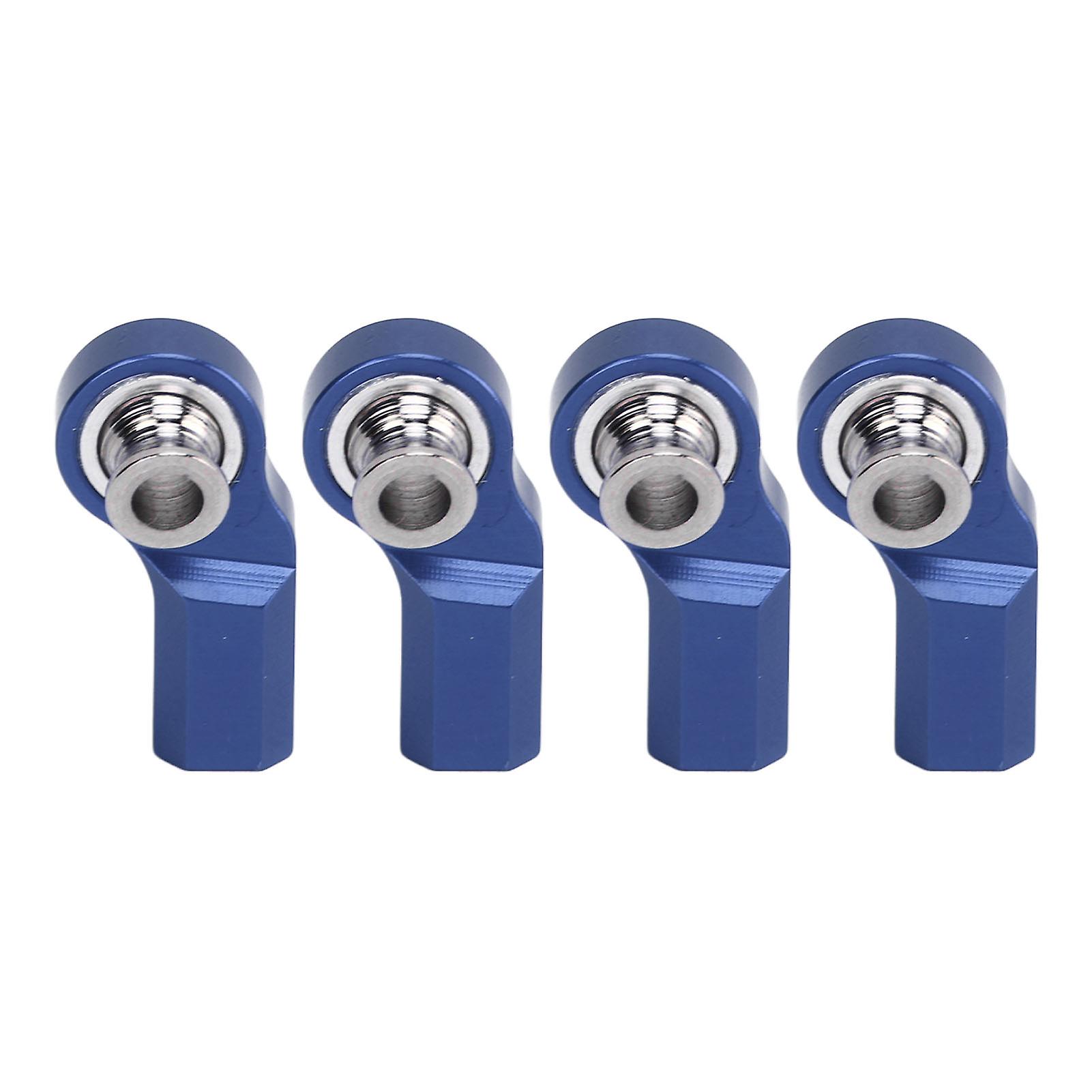 4Pcs RC Car Steering Tie Rod Ends M3 Elbows Aluminum Alloy Steel for Axial SCX10 1/10 Model Car Dark Blue