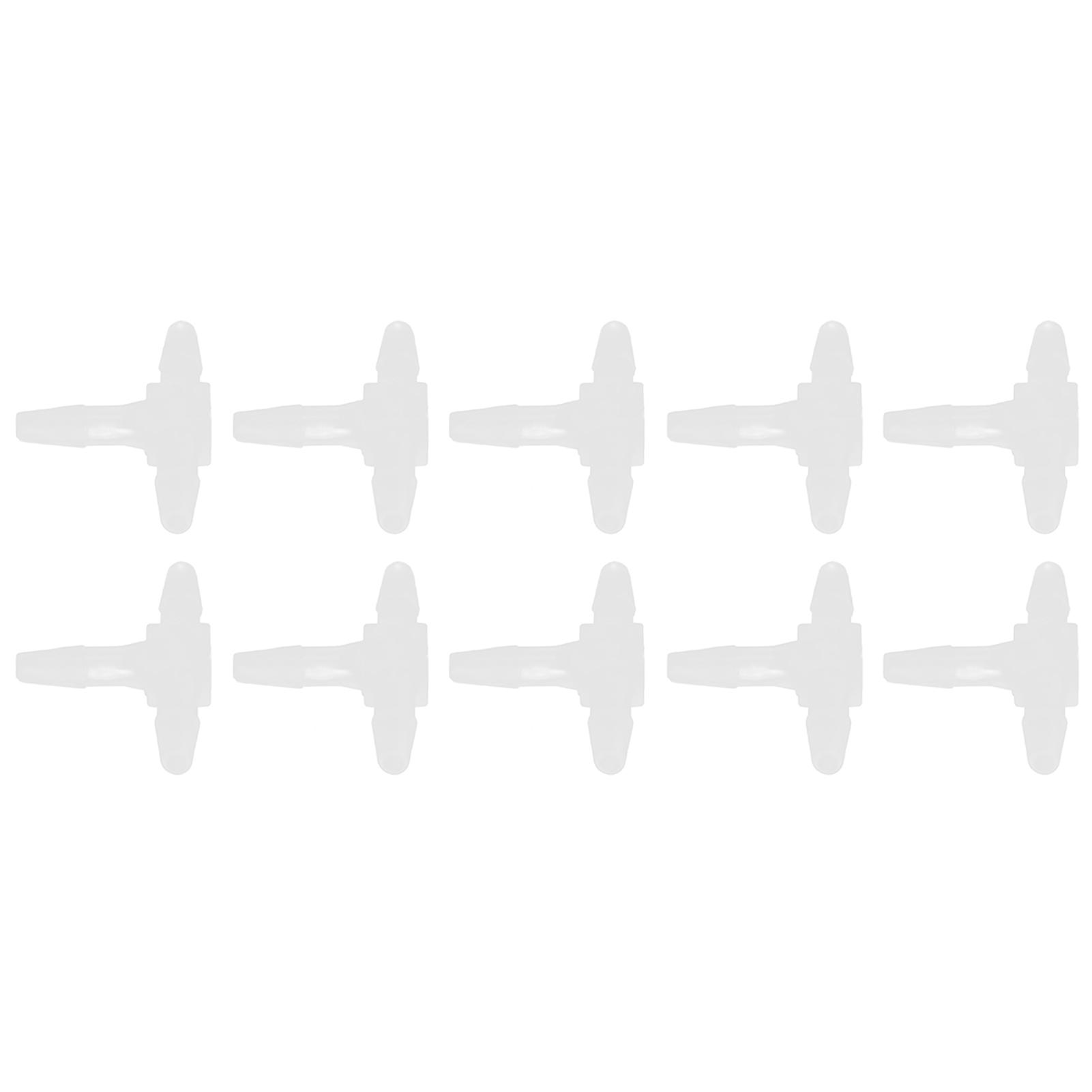 10Pcs 3 Way Plastic Fitting Pressure Temperature Proof T Shaped Tee Barb Fitting