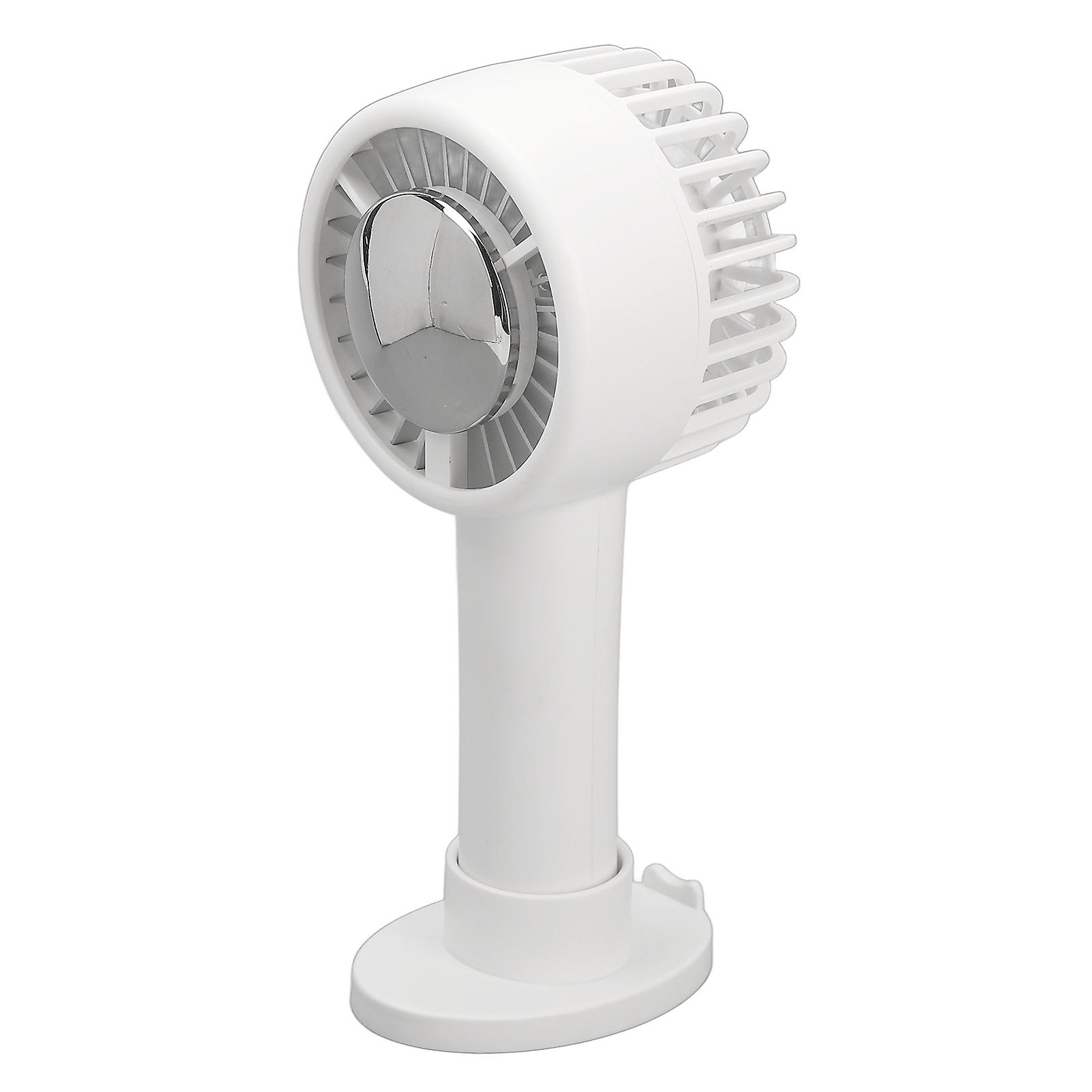 Handheld Cooling Fan Portable 3 Speed Cold Compress Battery Operated USB Rechargeable Mini Hand Fan White 