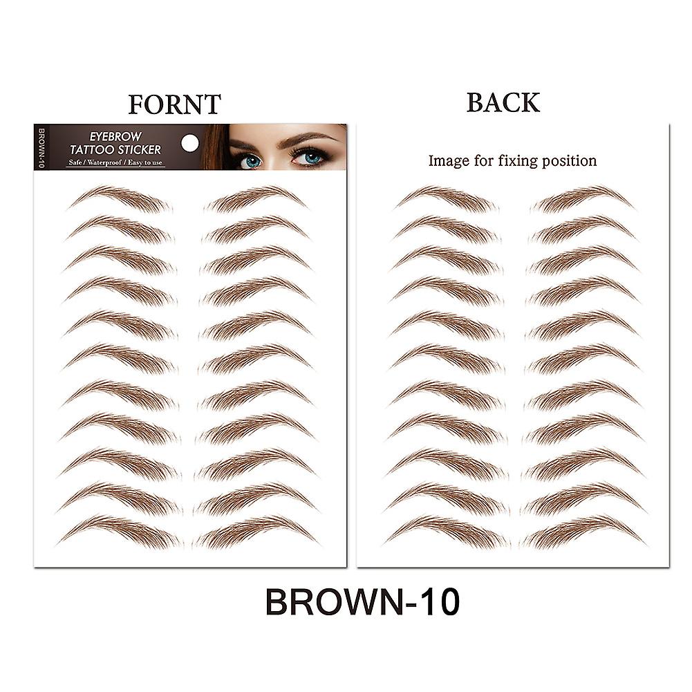 Eyebrow Tattoo Sticker False Eyebrows Waterproof 7 Days Long Lasting 6D Eyebrows Kit Eye Makeup