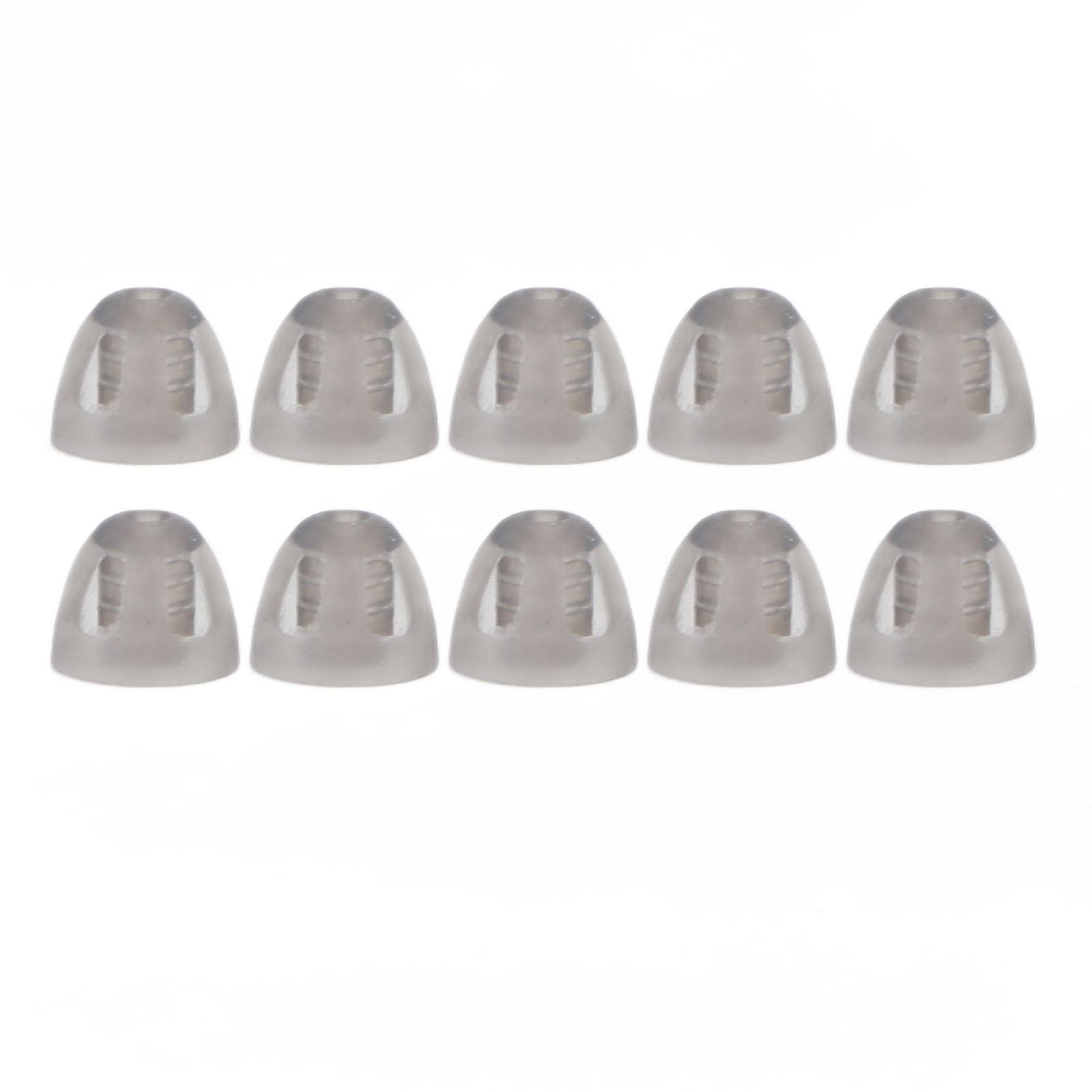 10 Pcs Soft Open Hearing Aid Domes 5mm Small Black Layer Replacement Eartips for Elderly and Hearing Impaired Users