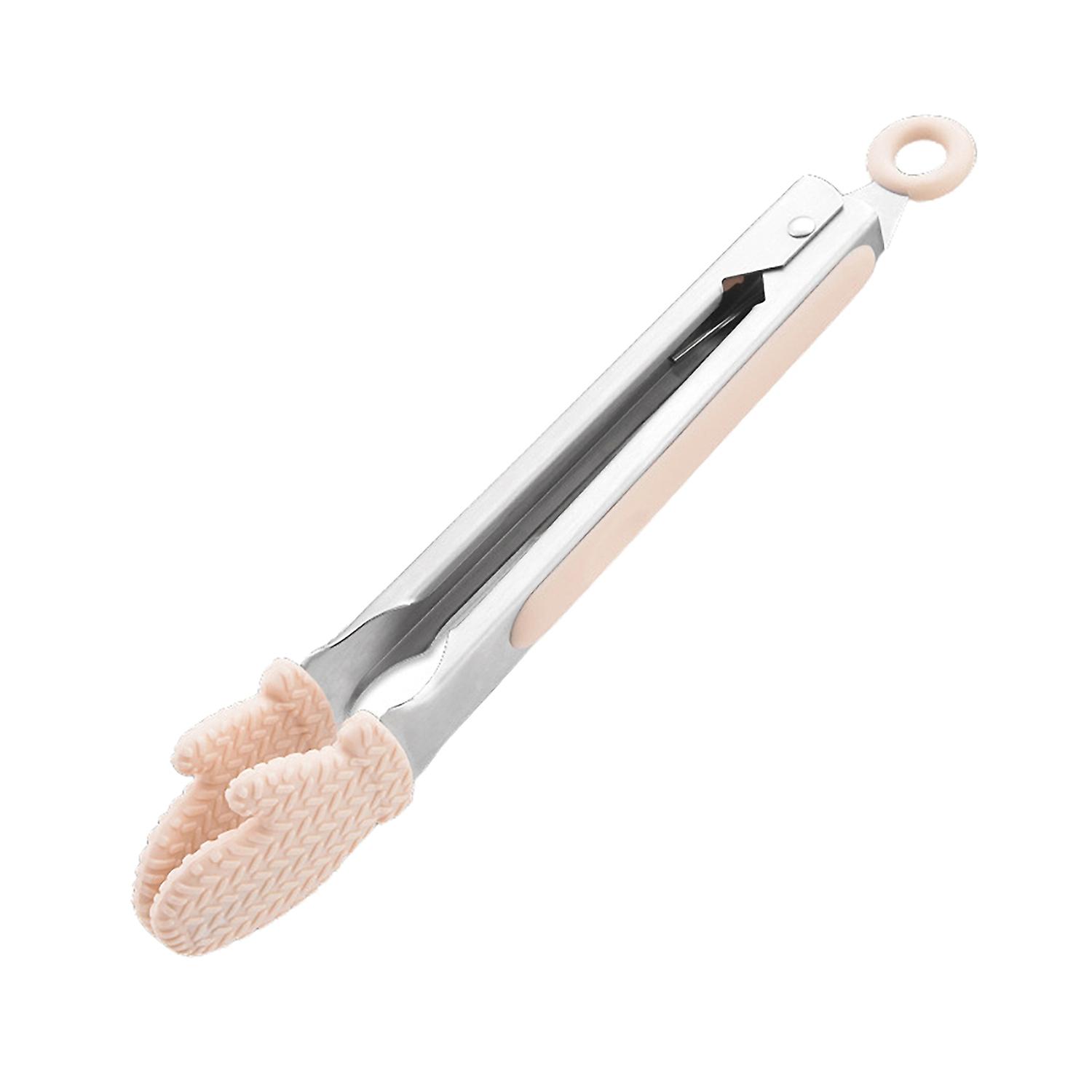 OuZhan Food Tongs Good Grip Non-slip Long Handle Hand Shape Lock Design Anti-scald Ergonomic High