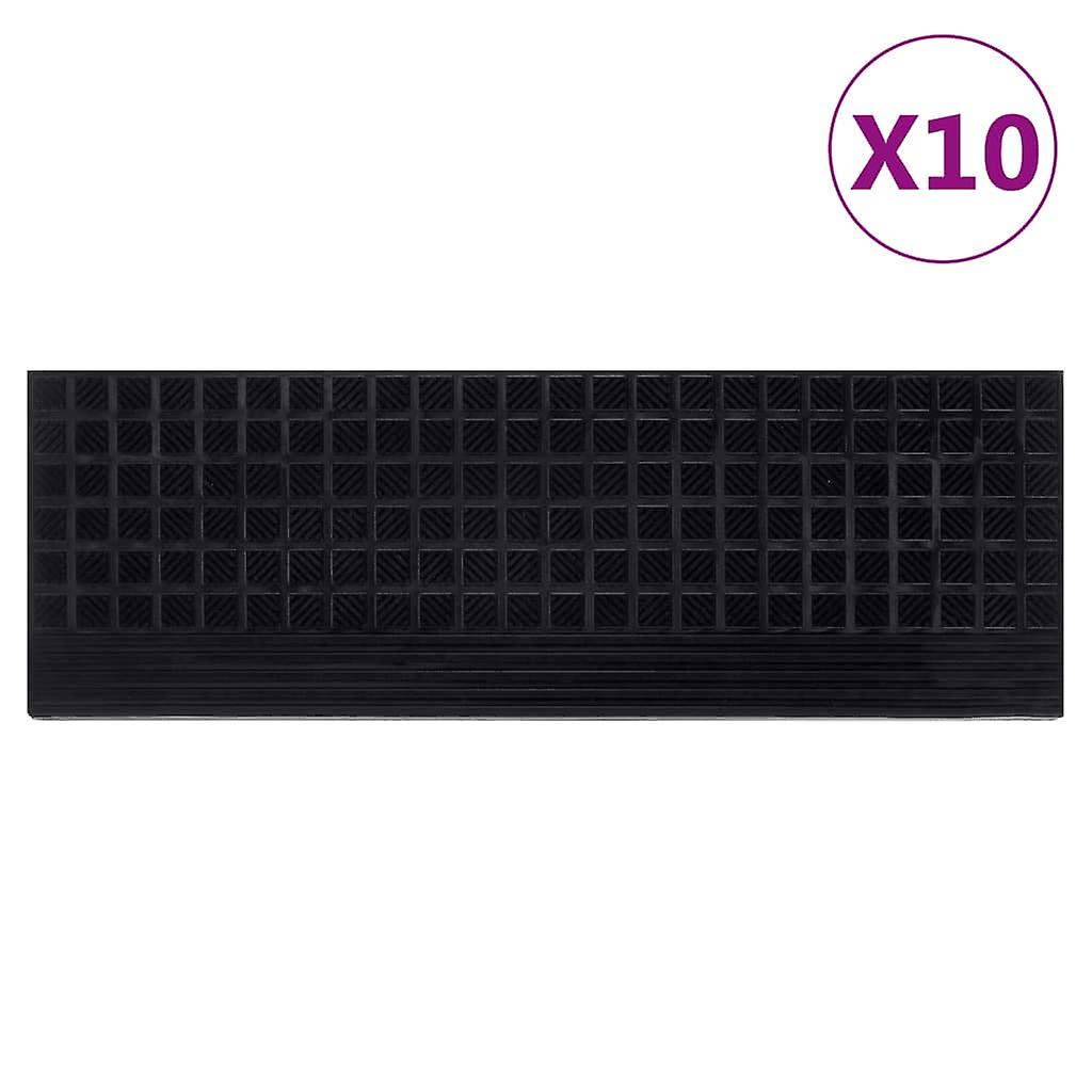 Trapmatten 10 stuks 25x75 cm rubber