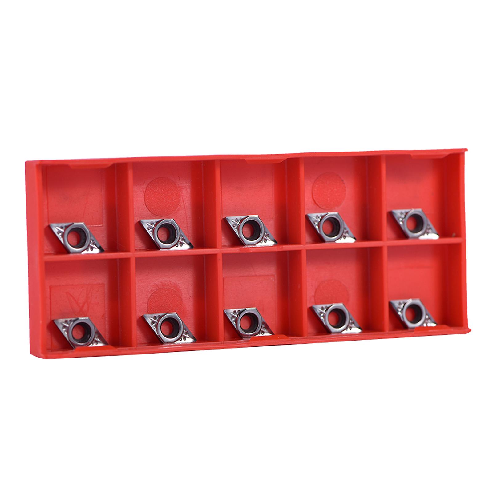 10pcs DCGT070204-AK CNC Carbide Inserts for Metal Lathe with Box