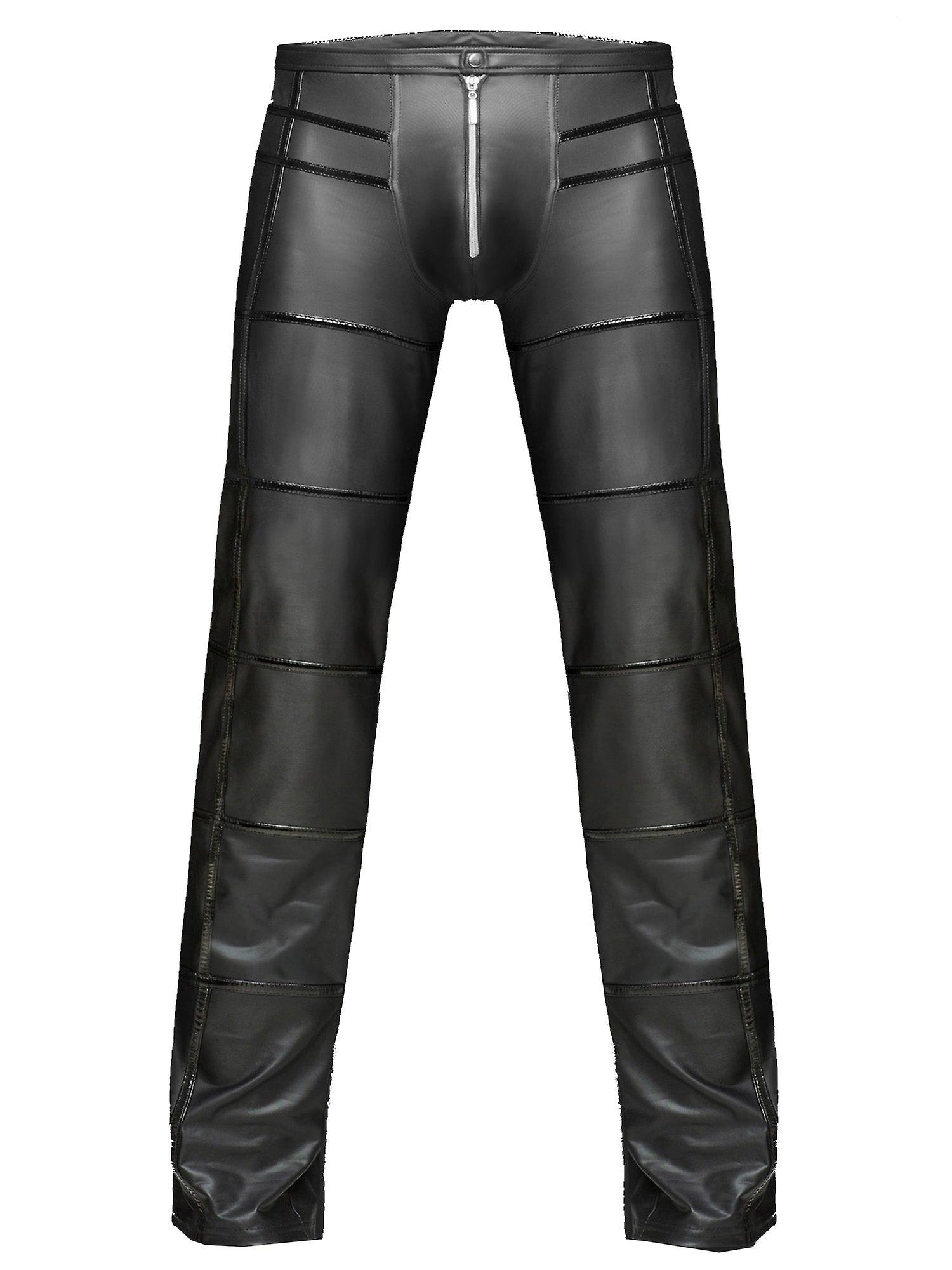 Pvc Striped Wetlook Trousers