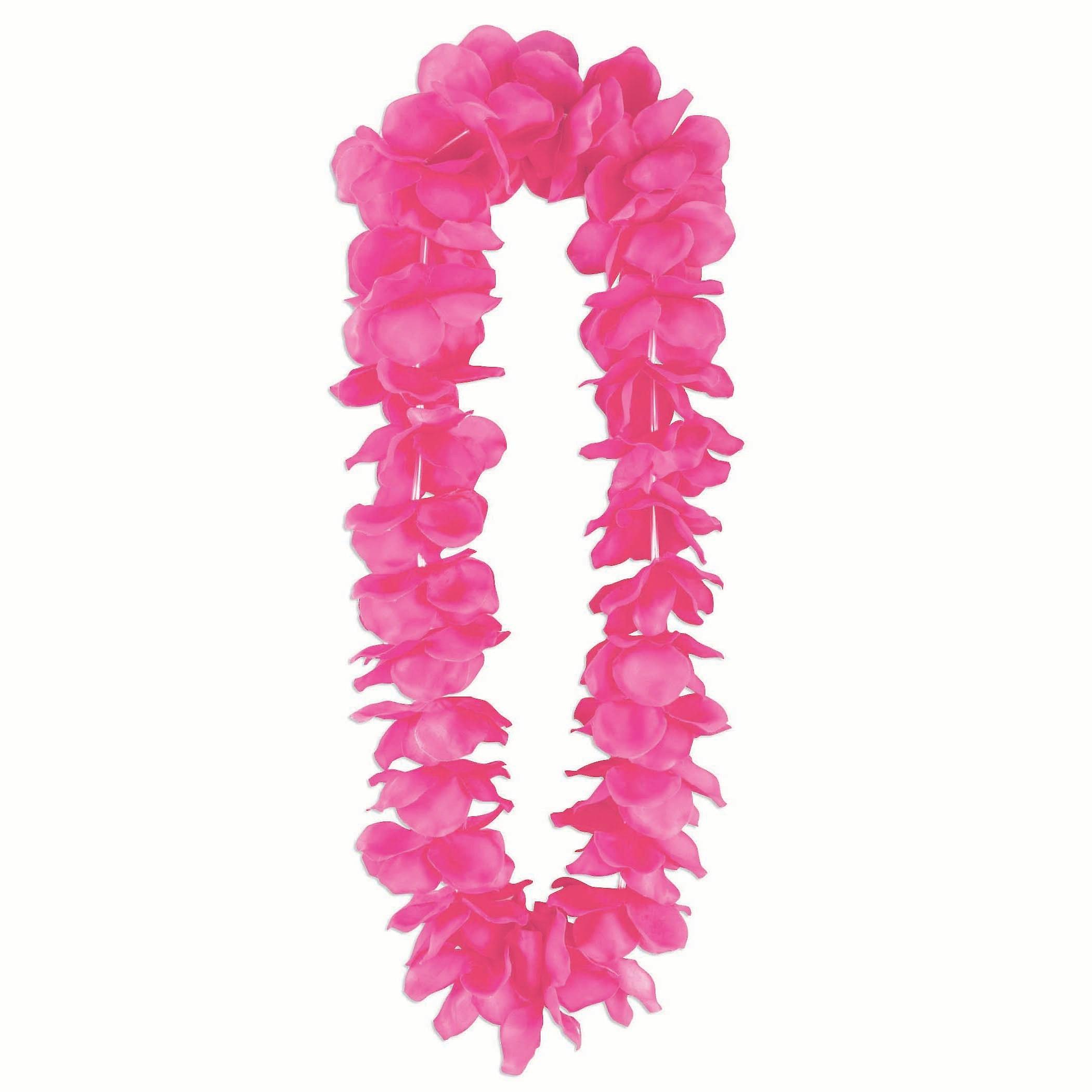 Lei Fluorescent Pink Large Petals X80106