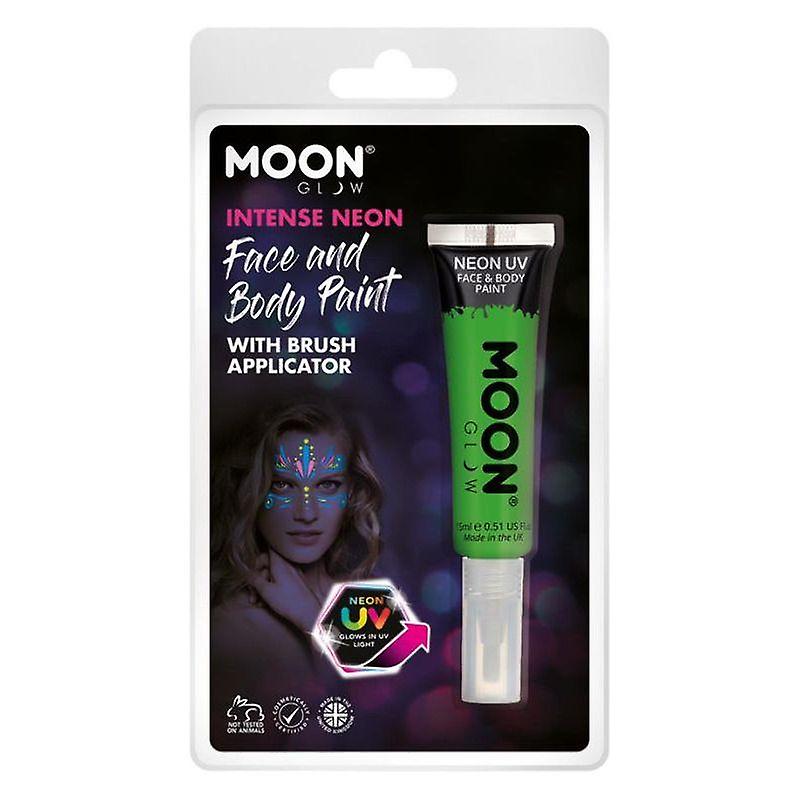Moon Glow Intense Neon Uv Face Paint Clamshell, With Brush Applicator, 15ml M03161