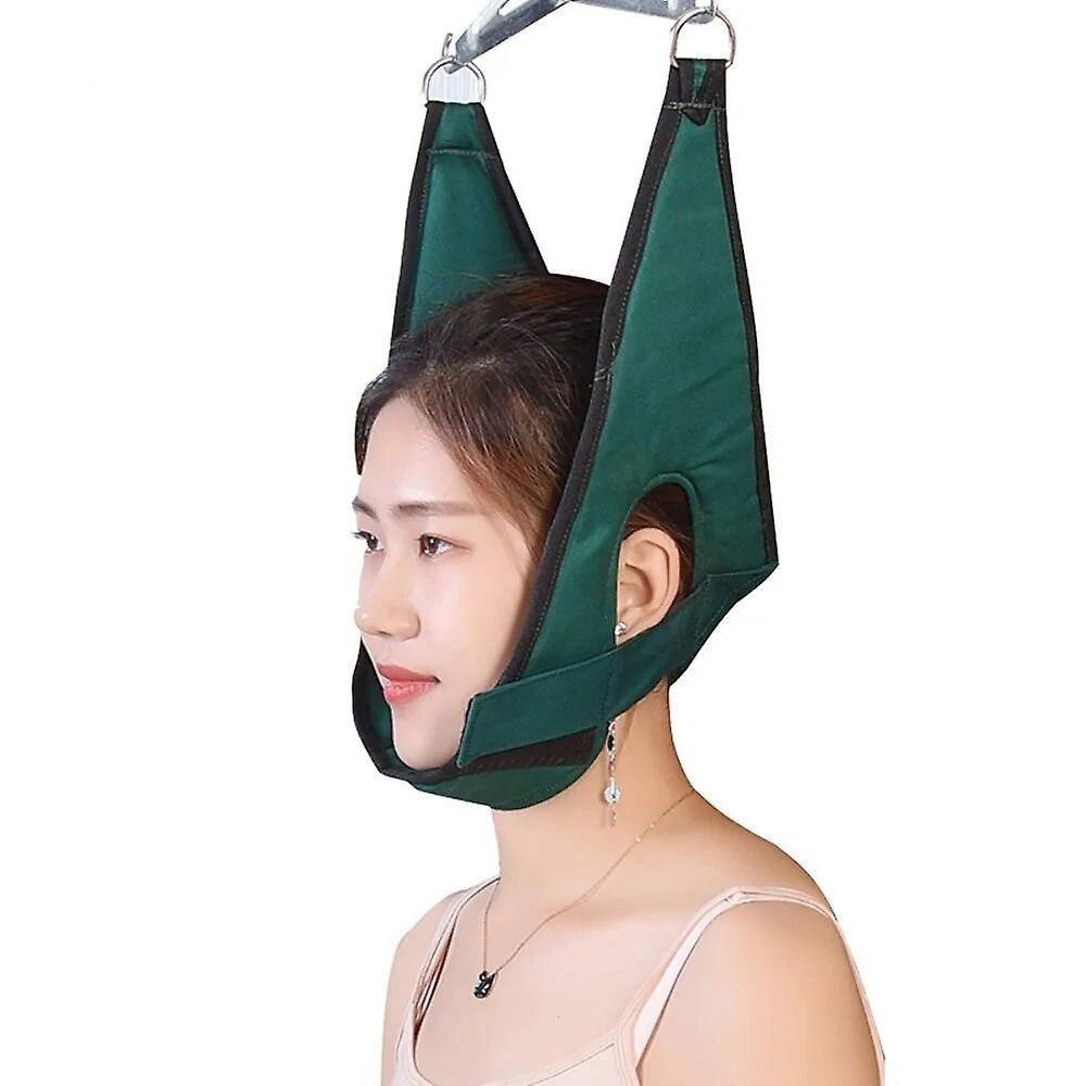Portable Hanging Cervical Device Soft Neck Stretching Belt Pain Relief Metal Bracket Chiropractic Traction Cushion