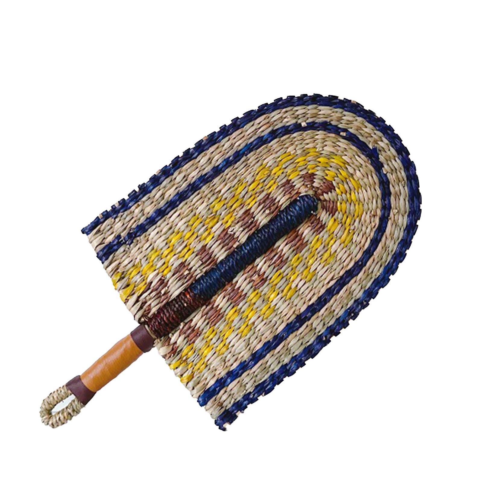 Wall Decorative Straw Fans With Handle Multi-Purpose Handheld Fan For Beach
