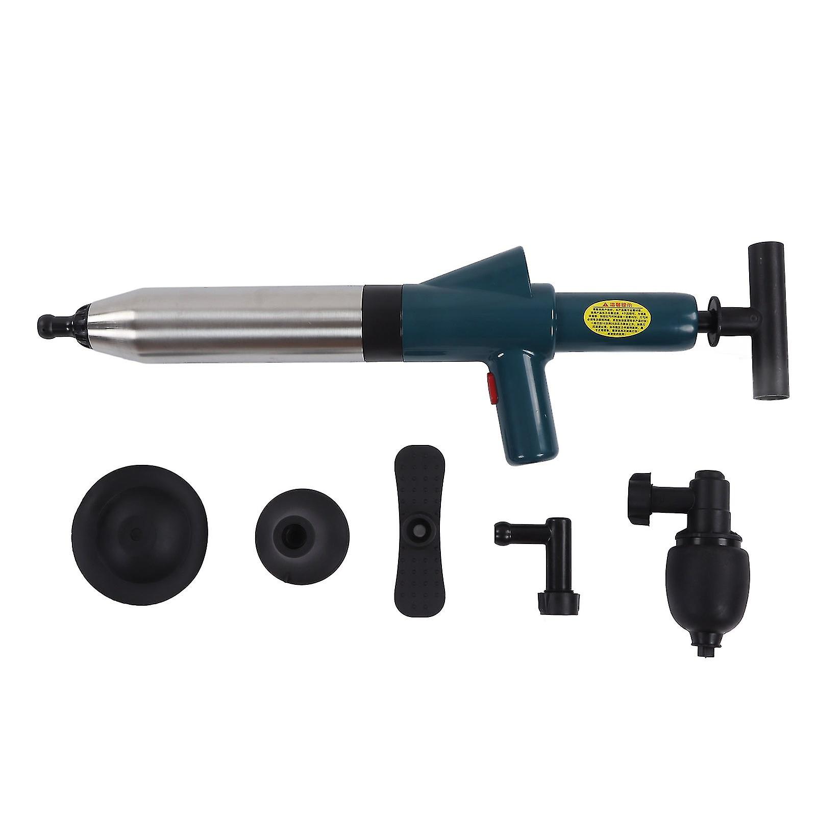 High Pressure Stainless Steel Drain Blaster Plunger - Air Drain Unblocker for Pipe Unclogging