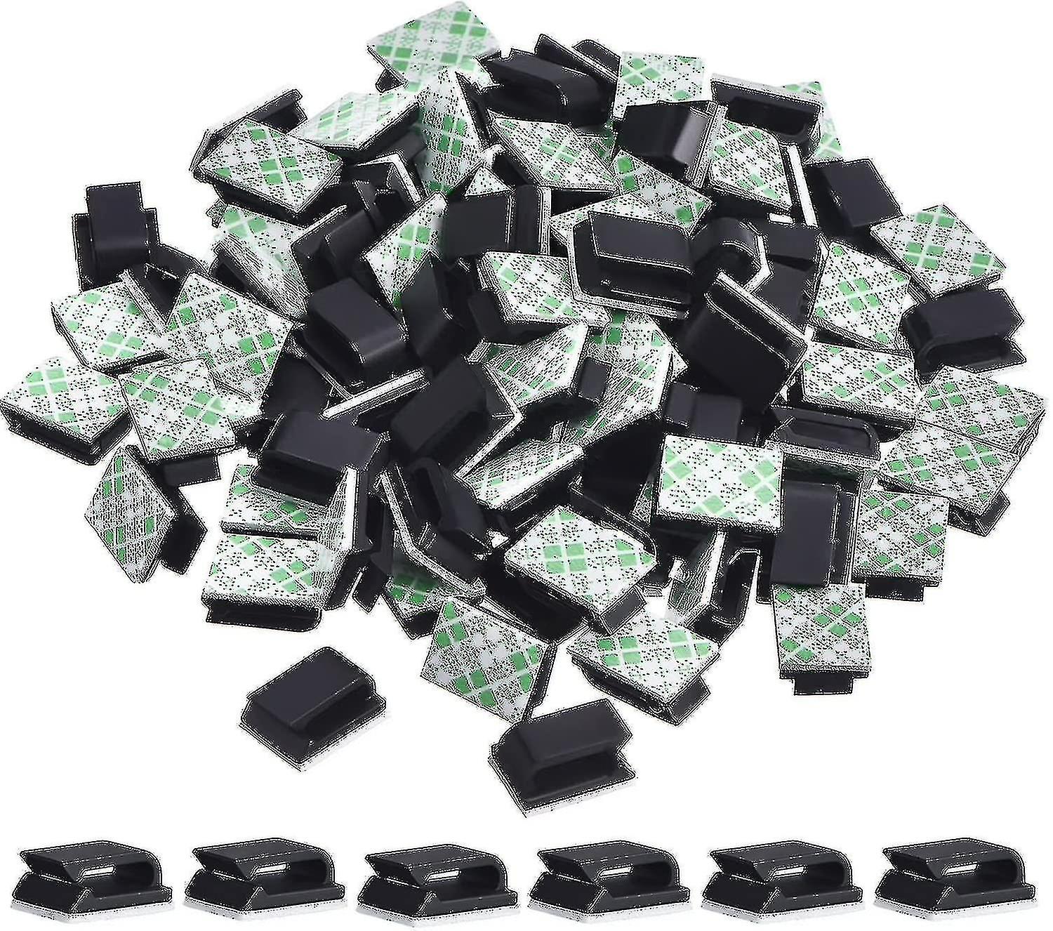 Pack Of 100 Adhesive Cable Clips Cable Holder