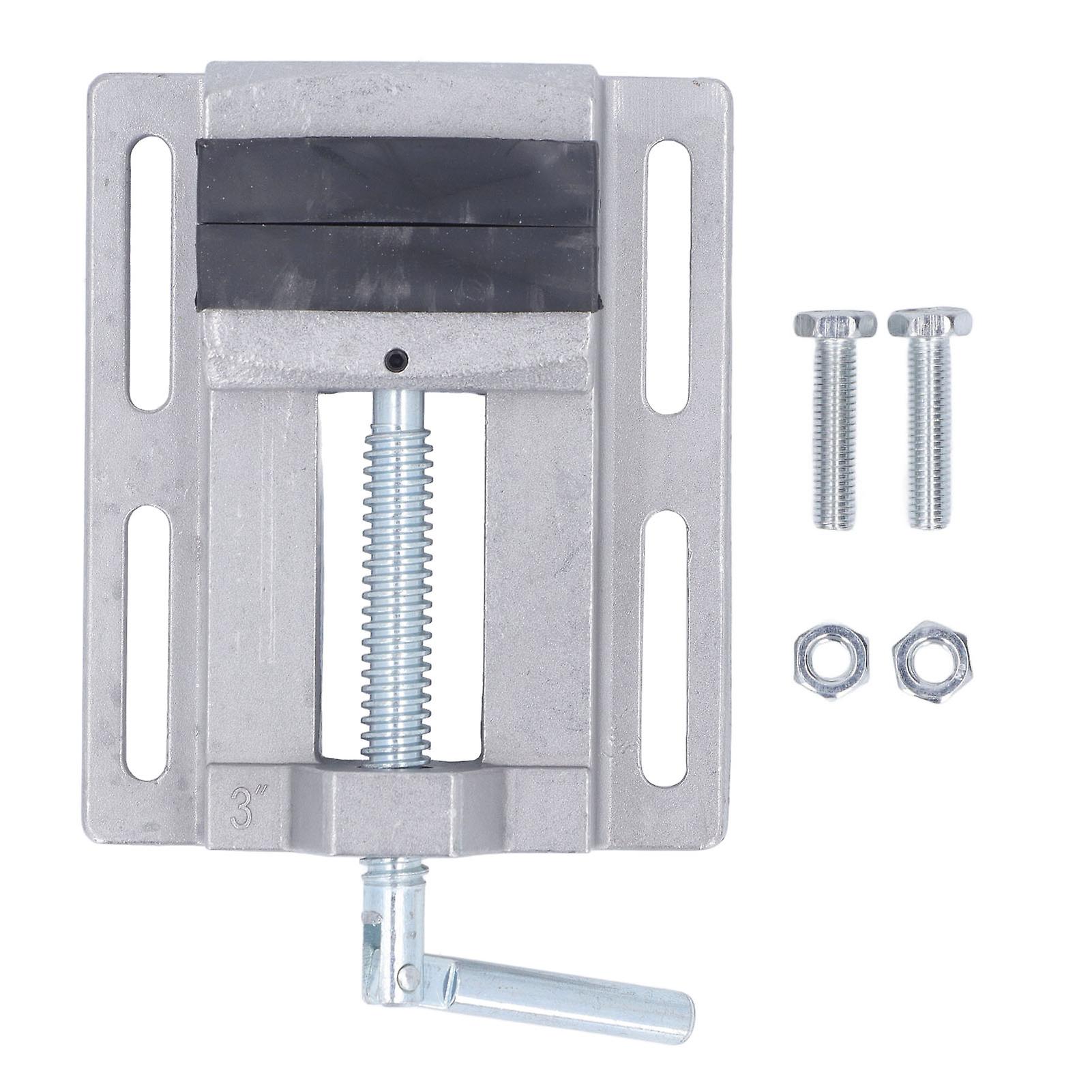 Drill Press Vise Clamp Heavy Duty Bench Vise with Screws Nuts 76mm Jaw Width 0‑80mm Clamping Range