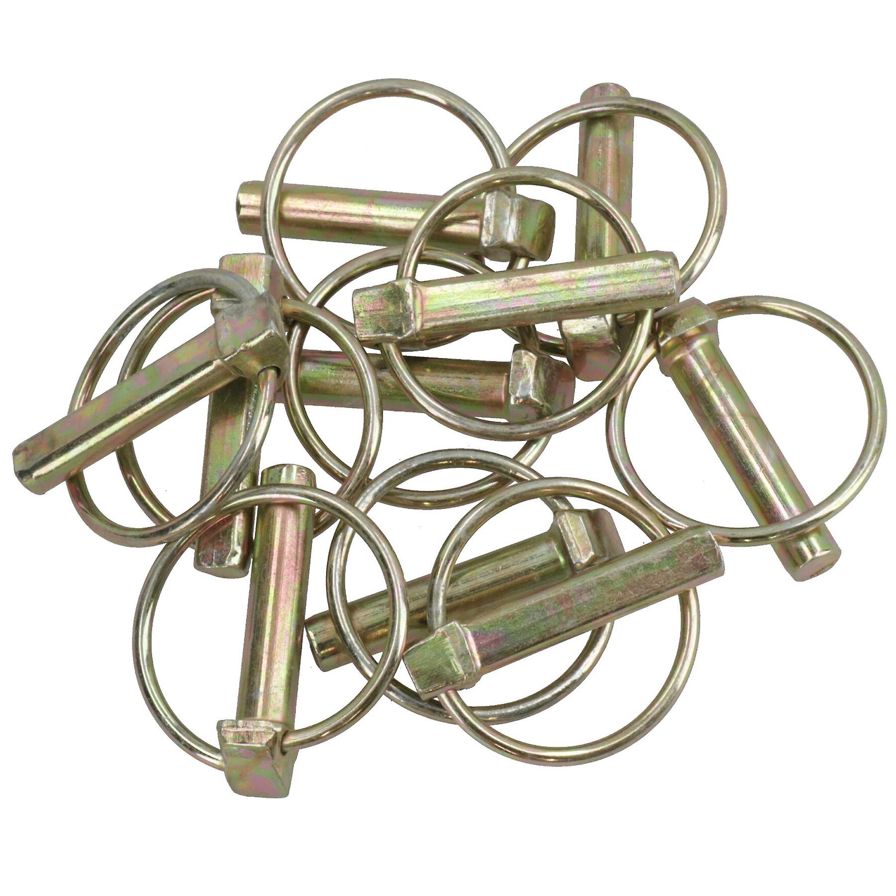 10mm Lynch Pins Clip Clamp (linchpin) Linkage Locking Pin 10pc Tractor Trailers