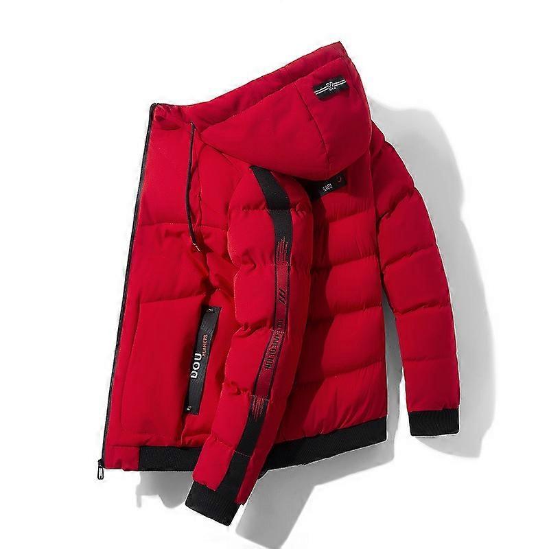 Män vinter tjocka huva bomull vadderade kläder