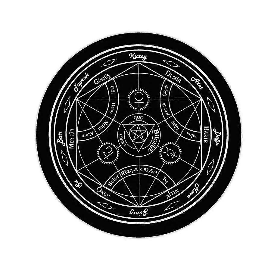 Human Genesis Wheel of Alchemy Decorative Circle Rug