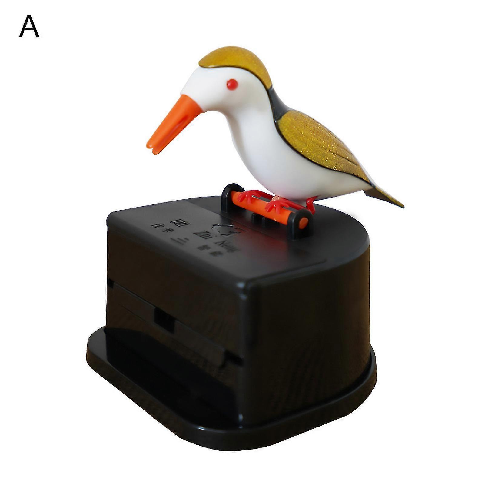 Tannpirker Container Clean Push-on Design Stor kapasitet 3D Bird Shape tannpirker dispenser husholdningsartikler