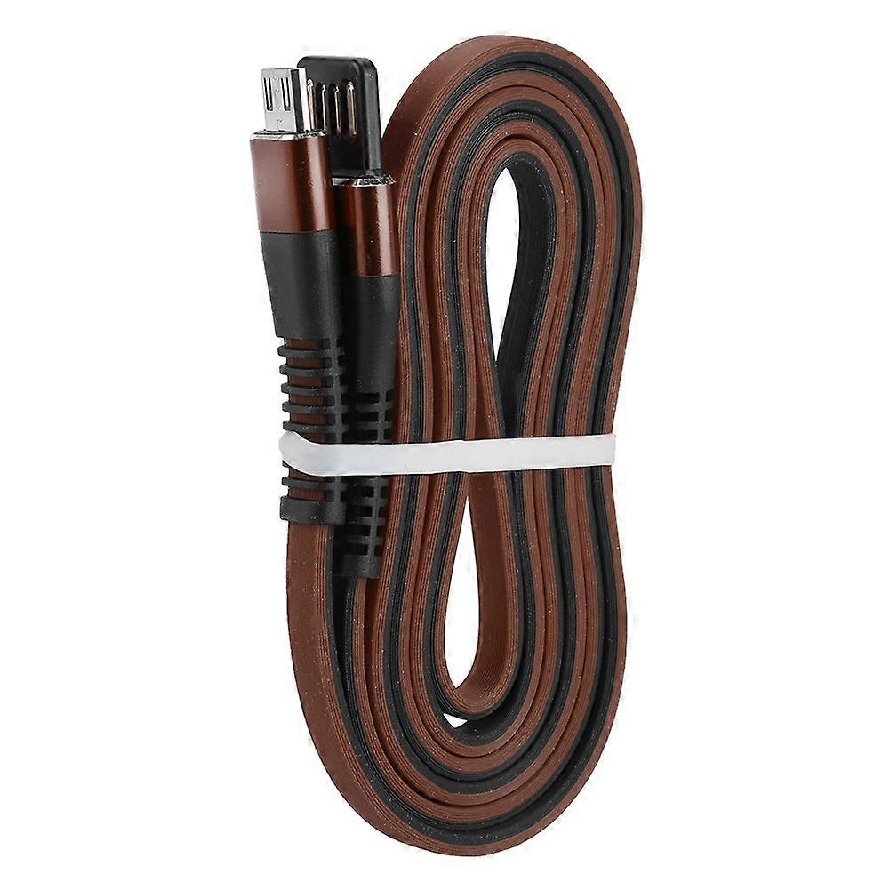 USB 1m Double sided Blind Plugged Data Cable for Computer Phone brown black