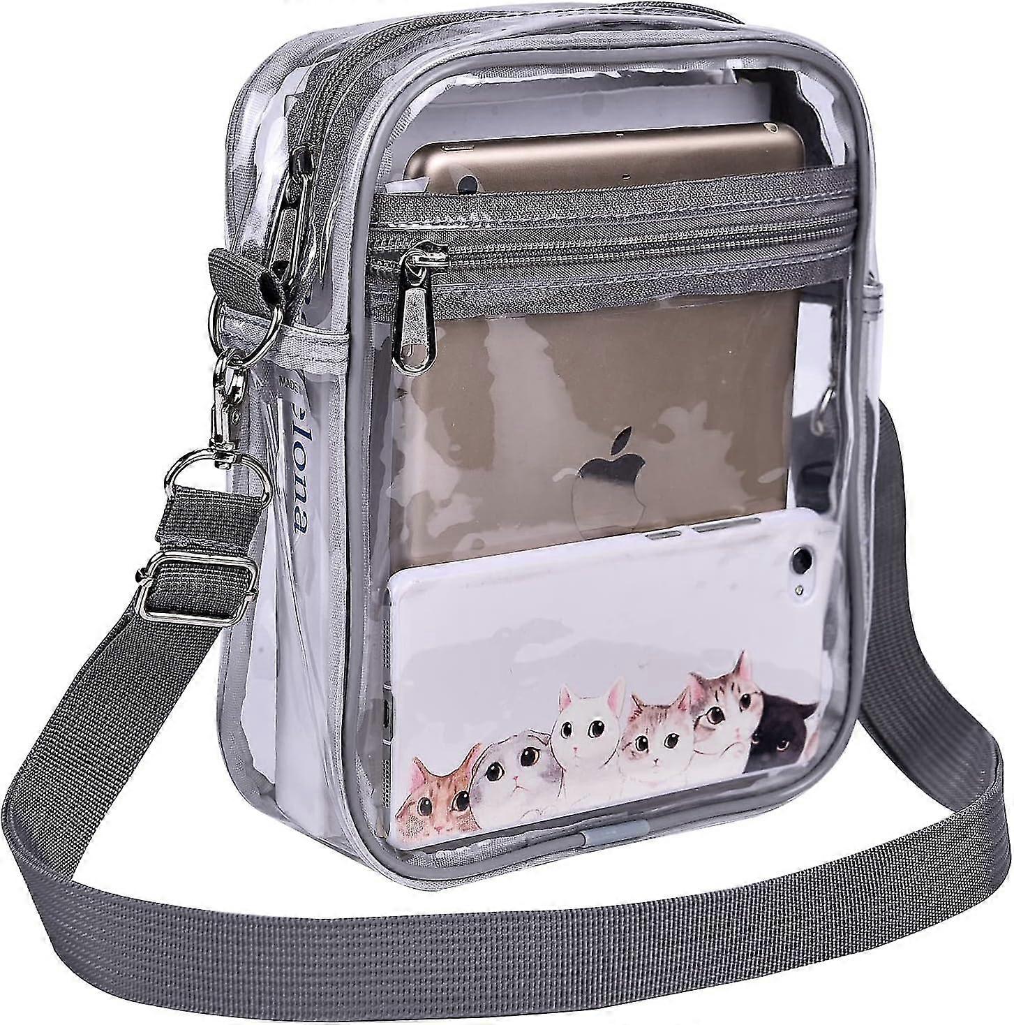 Clear Messenger Bag For Work & Travel, Stadium Approved"