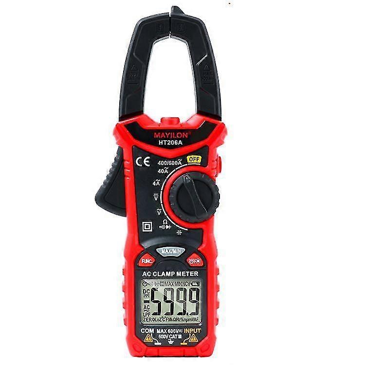 Ac/dc Digital Current Clamp, 0-600a Trms Professional Multimeter, Current/voltage/diode/temperature/resistance/frequency/diode/capacitance/duty Cycle/
