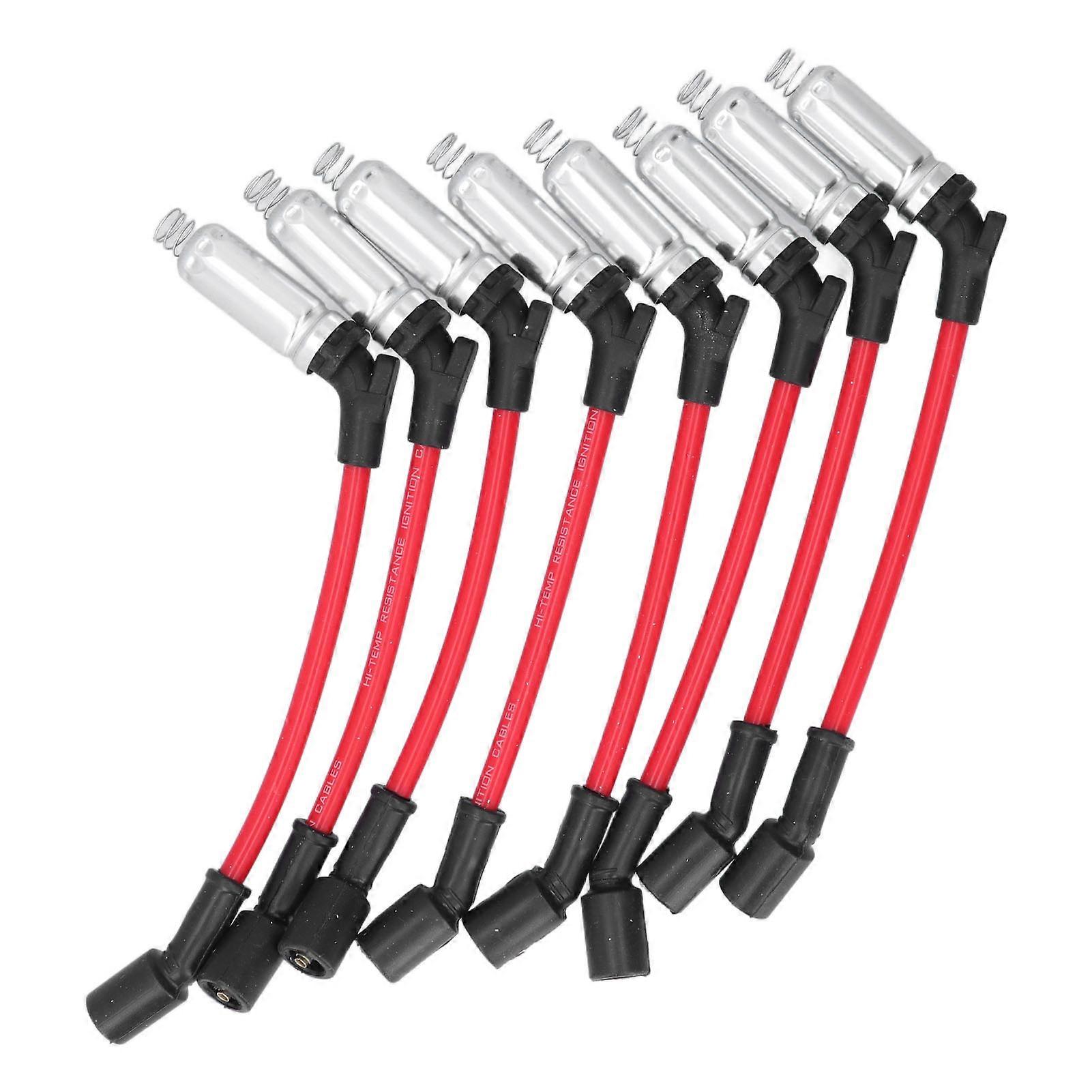 8Pcs High Performance Spark Plug Ignition Wire Set 10.2MM Replacement for CHEVY V8 20002009 NO.11328