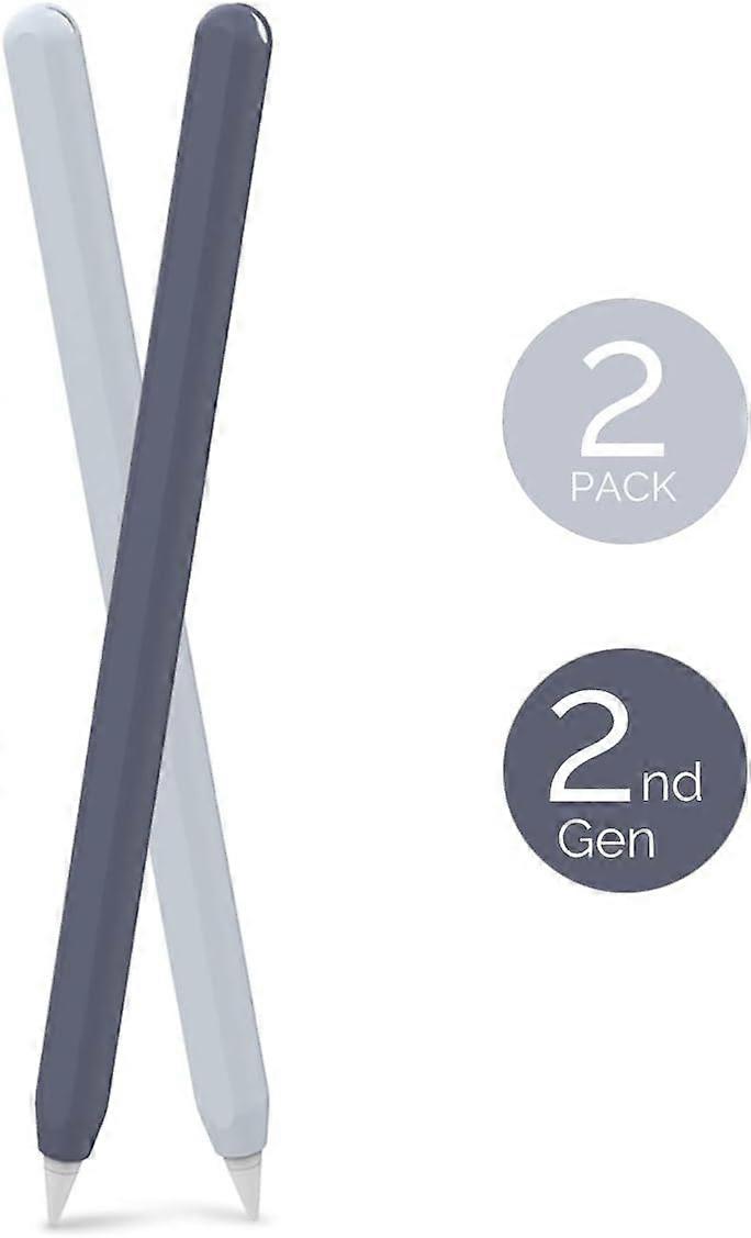 Capa Ultra Fina de Silicone Compatível com Apple Pencil 2ª Geração, iPad Pro 11 12.9 polegadas-2 Pack