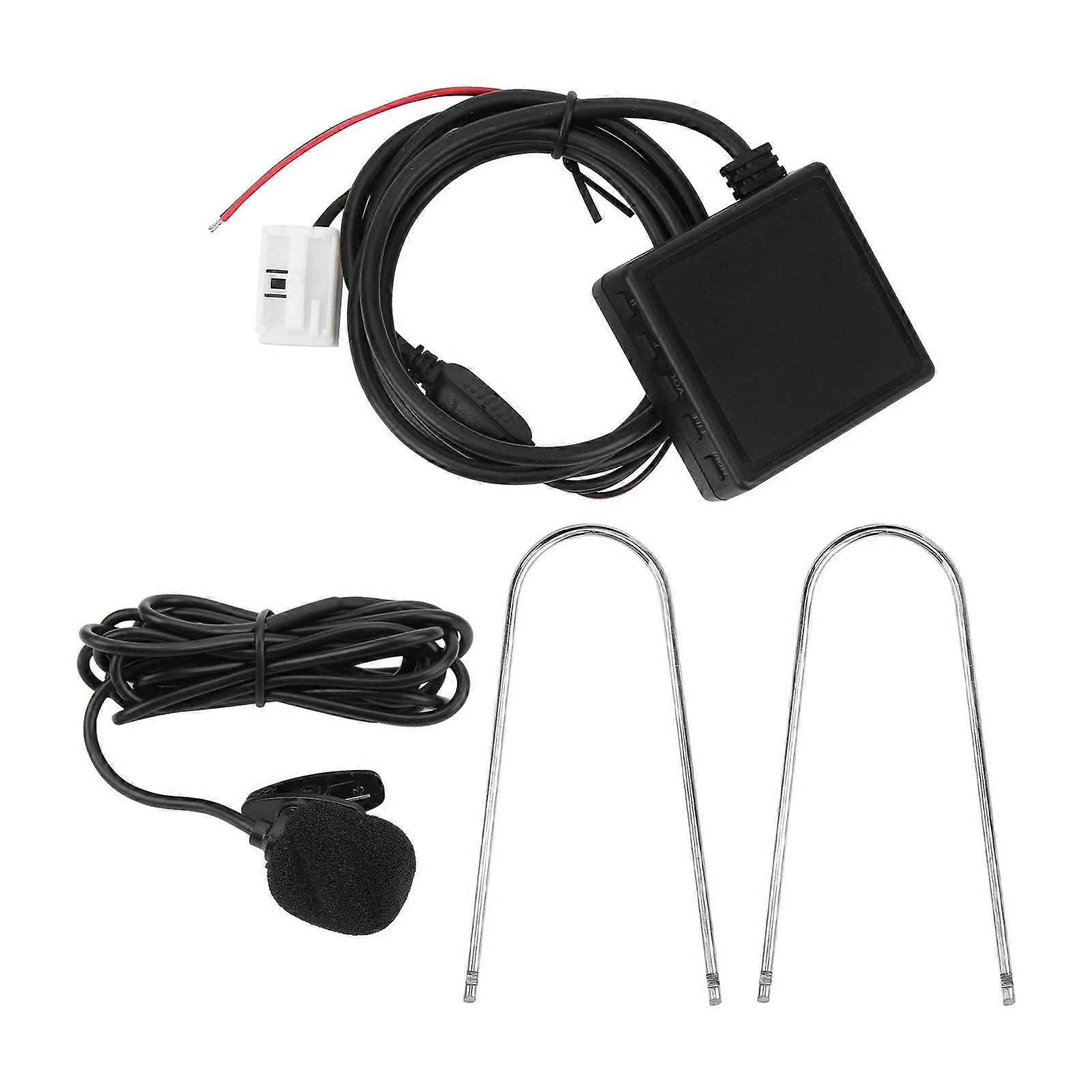 Bluetooth 5.0 AUX Cable Audio Adapter with Microphone Handsfree Replacement for Peugeot 307 308 407 807 E2U011