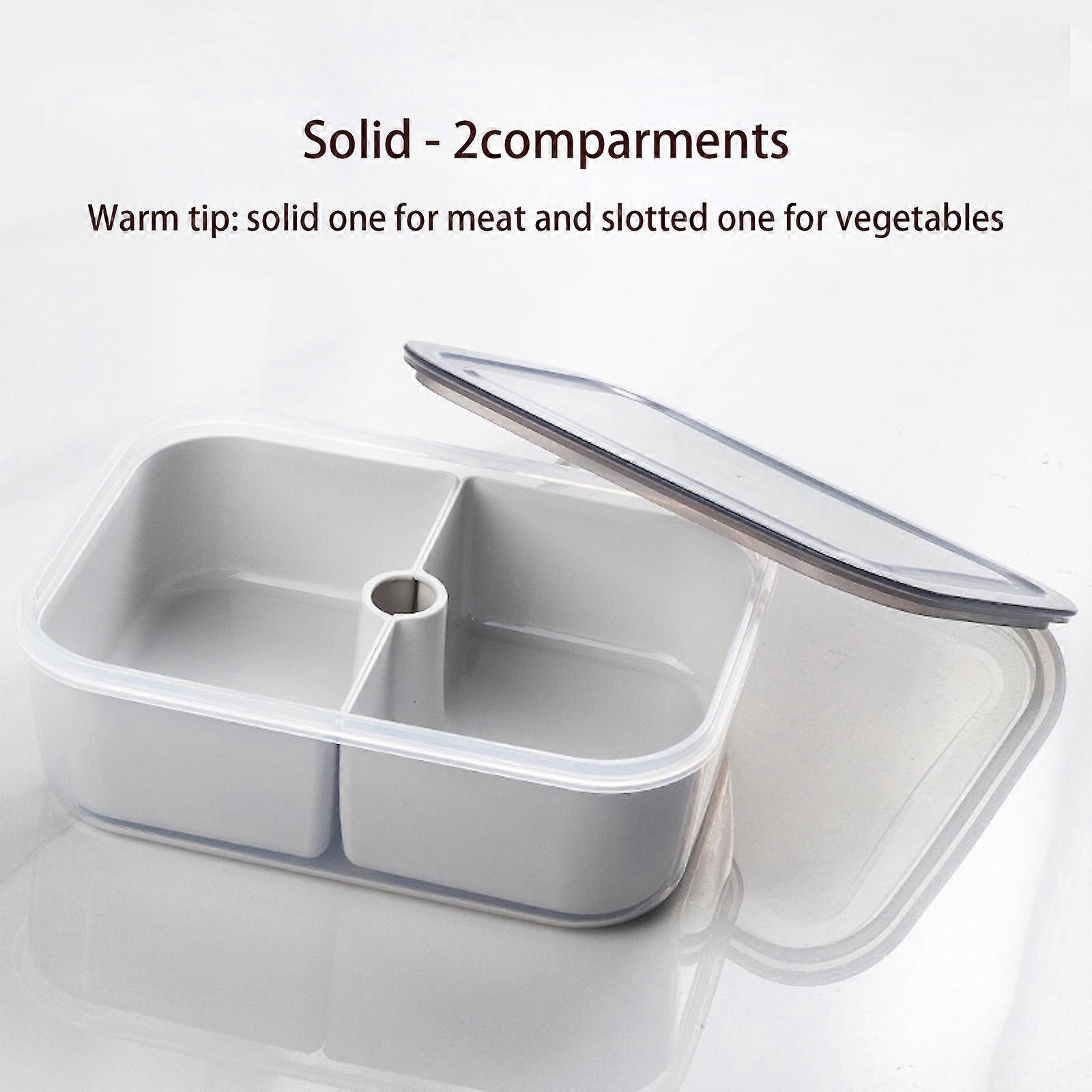 積み重ね可能な食品保存容器 - 分割コンパートメント、気密、電子レンジ対応 - キッチンでの新鮮な冷蔵および再加熱可能な食事用