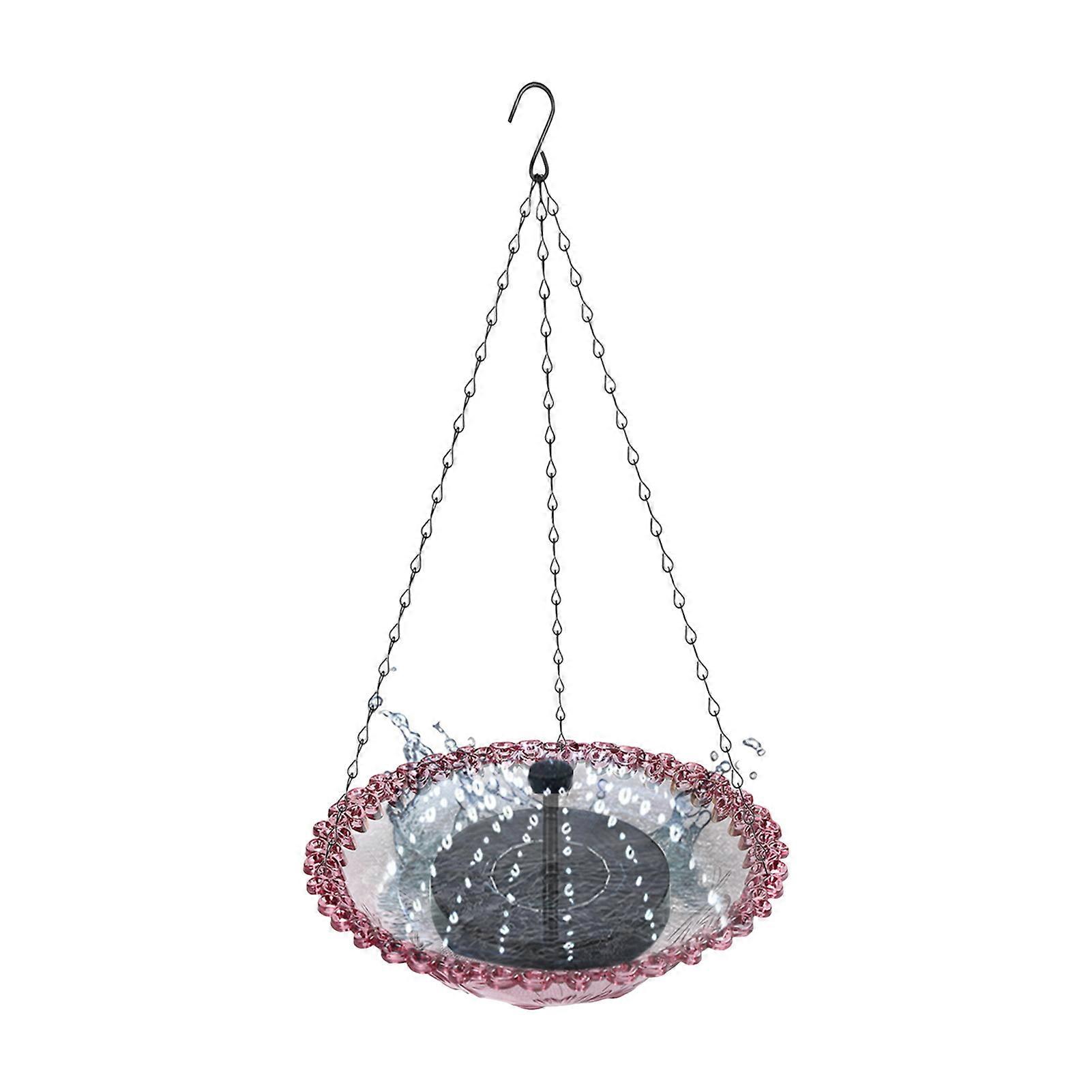 Solar-Powered Hanging Bird Bath Fountain Pump Multi-Functional Basin for Bird Bath Feeder And Drinking Patio Garden Yard Decoration
