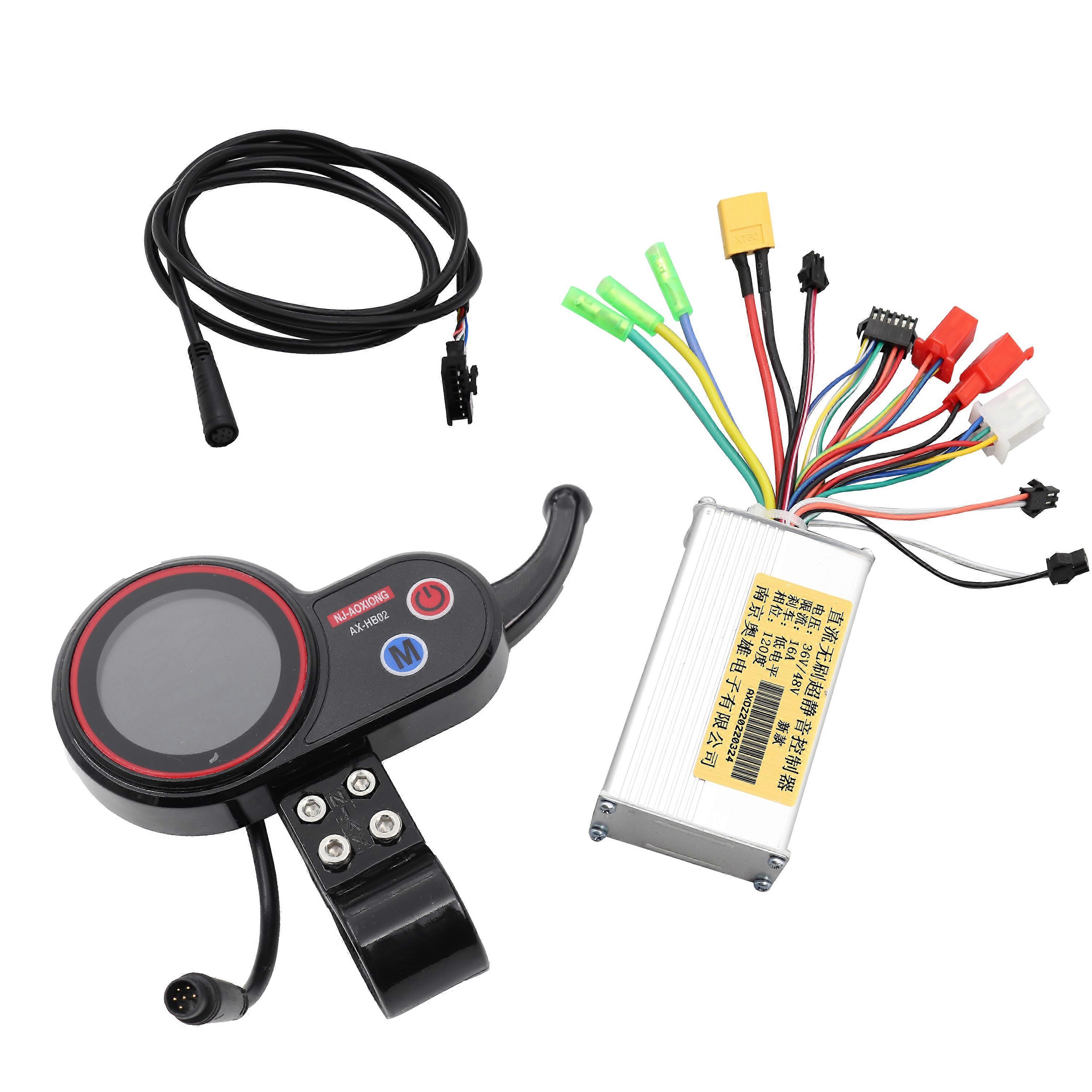 Njax New Patt Brushless Dc Motor Controller With Lcd Acceleration Switch For 36v 48v 450w Electric Scooter And Electric Bicycle