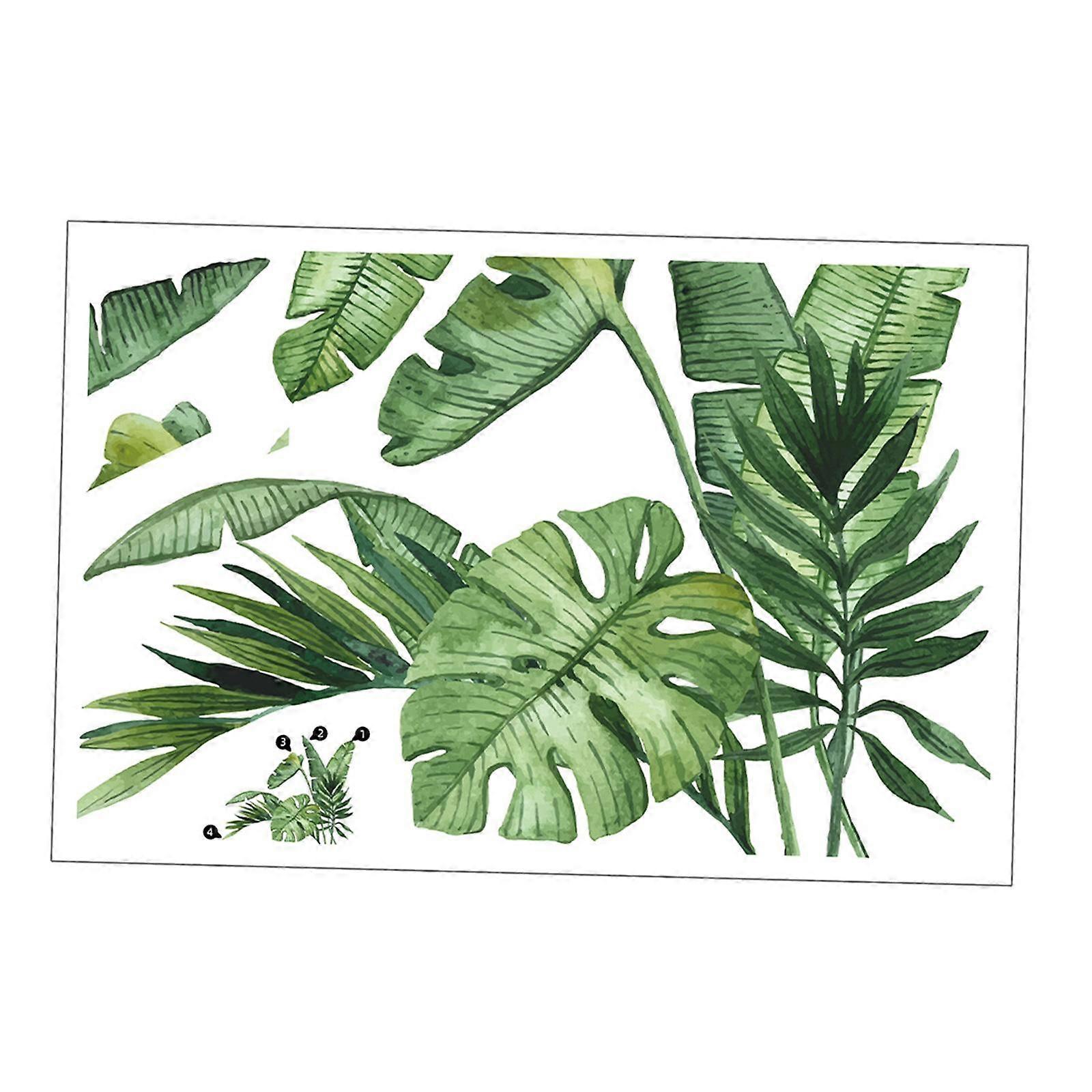 पाम ट्री पत्तियां दीवार स्टिकर भित्ति वसंत छील छड़ी पौधों दीवार decals