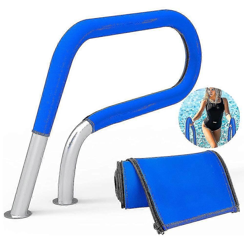 4/6/8/10ft Zipper Pool Handrail Cover, Zipper Swimming Pool Hand Rail Cover Blue Grip For Pool Handrails Pool Rail Covers Pool Railing Cover