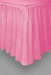 Jupe de table rose en plastique