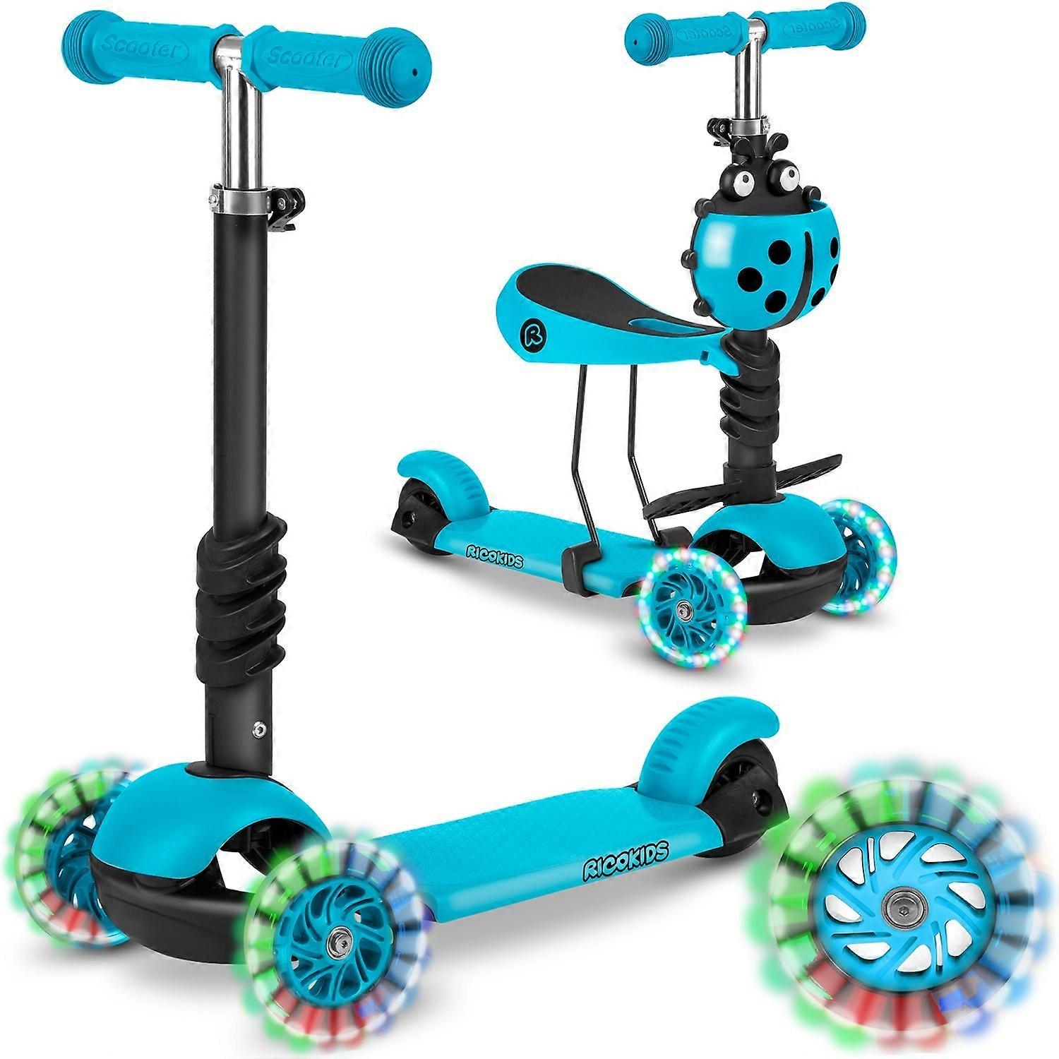 Ricokids Buggy Trehjuls Sparkesykkel - Turkis