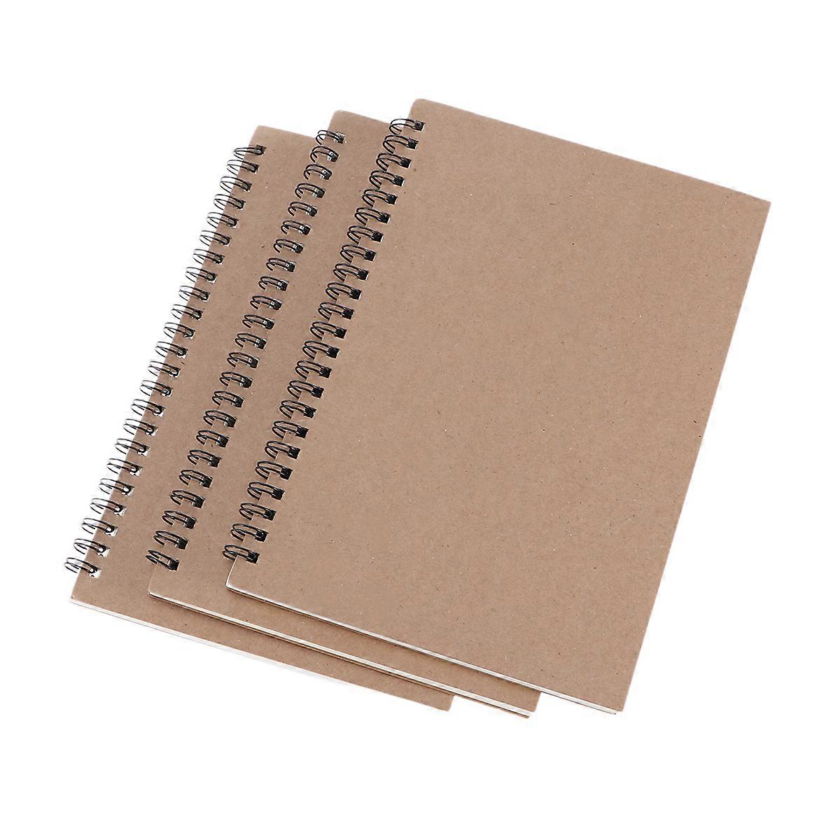 4Pcs A5 Kraft Notebook Diary Notebook Journal Writing Notebook for Student Size M (Buff)
